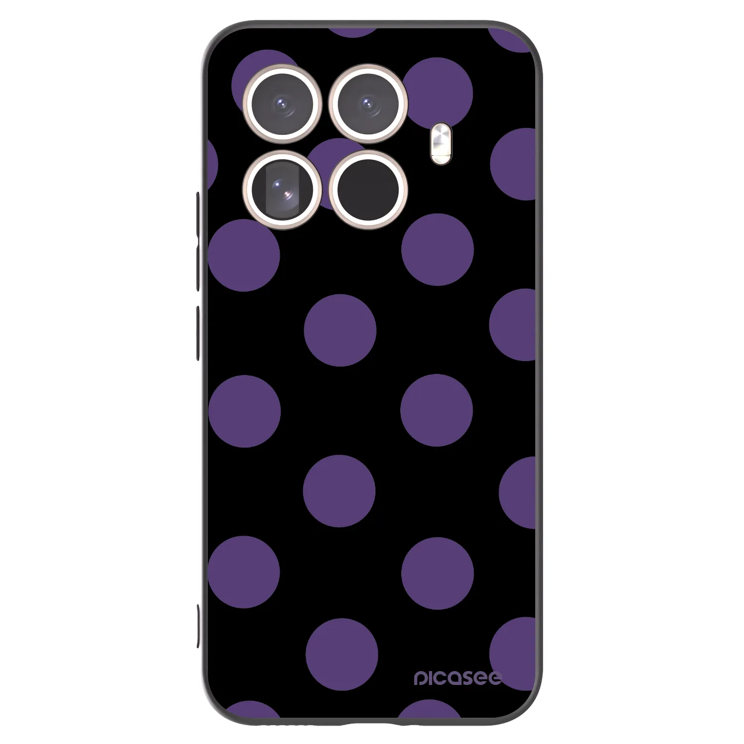 Picasee Μαύρη θήκη σιλικόνης για Xiaomi 15T Pro - Big flickers