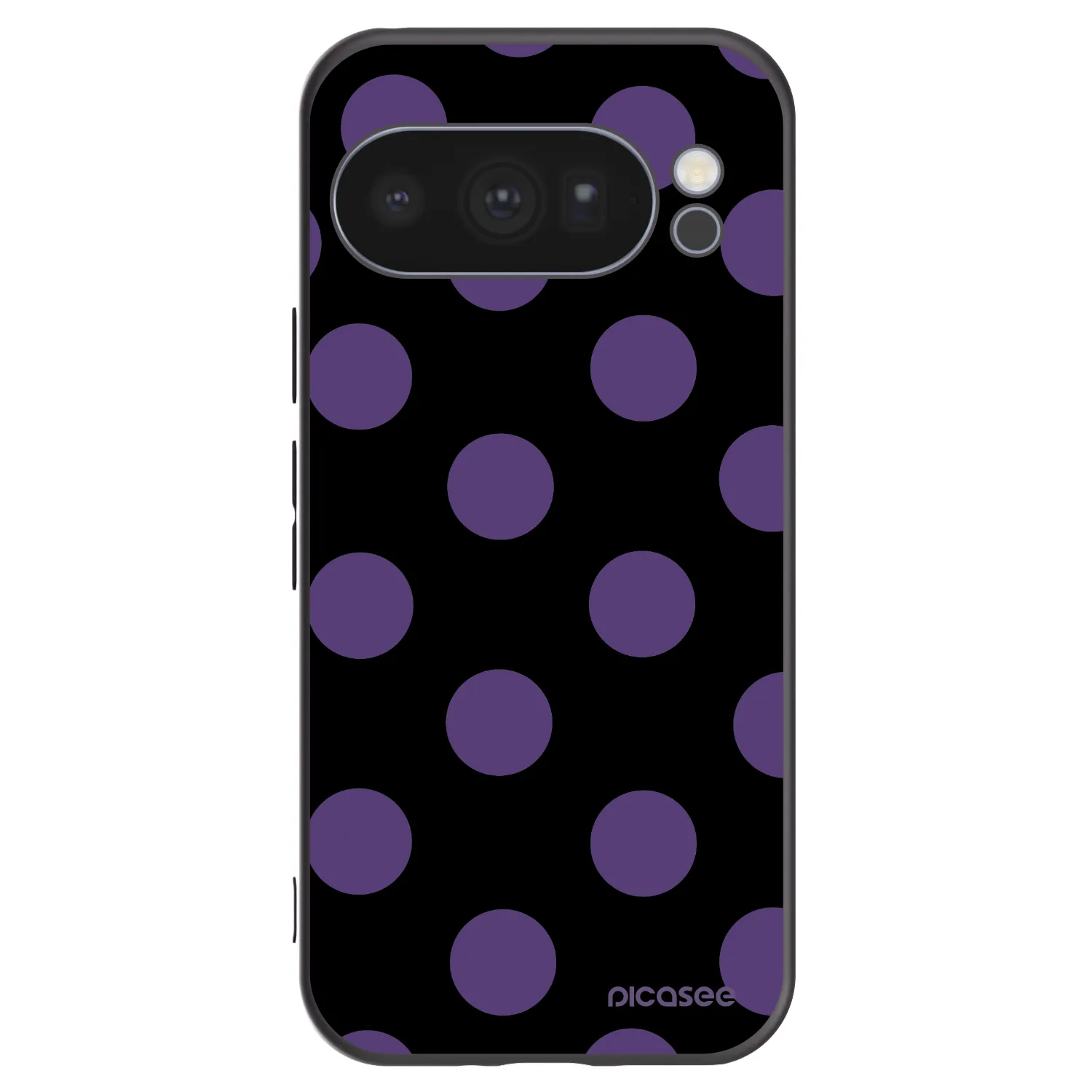 Picasee Μαύρη θήκη σιλικόνης για Google Pixel 10 Pro - Big flickers