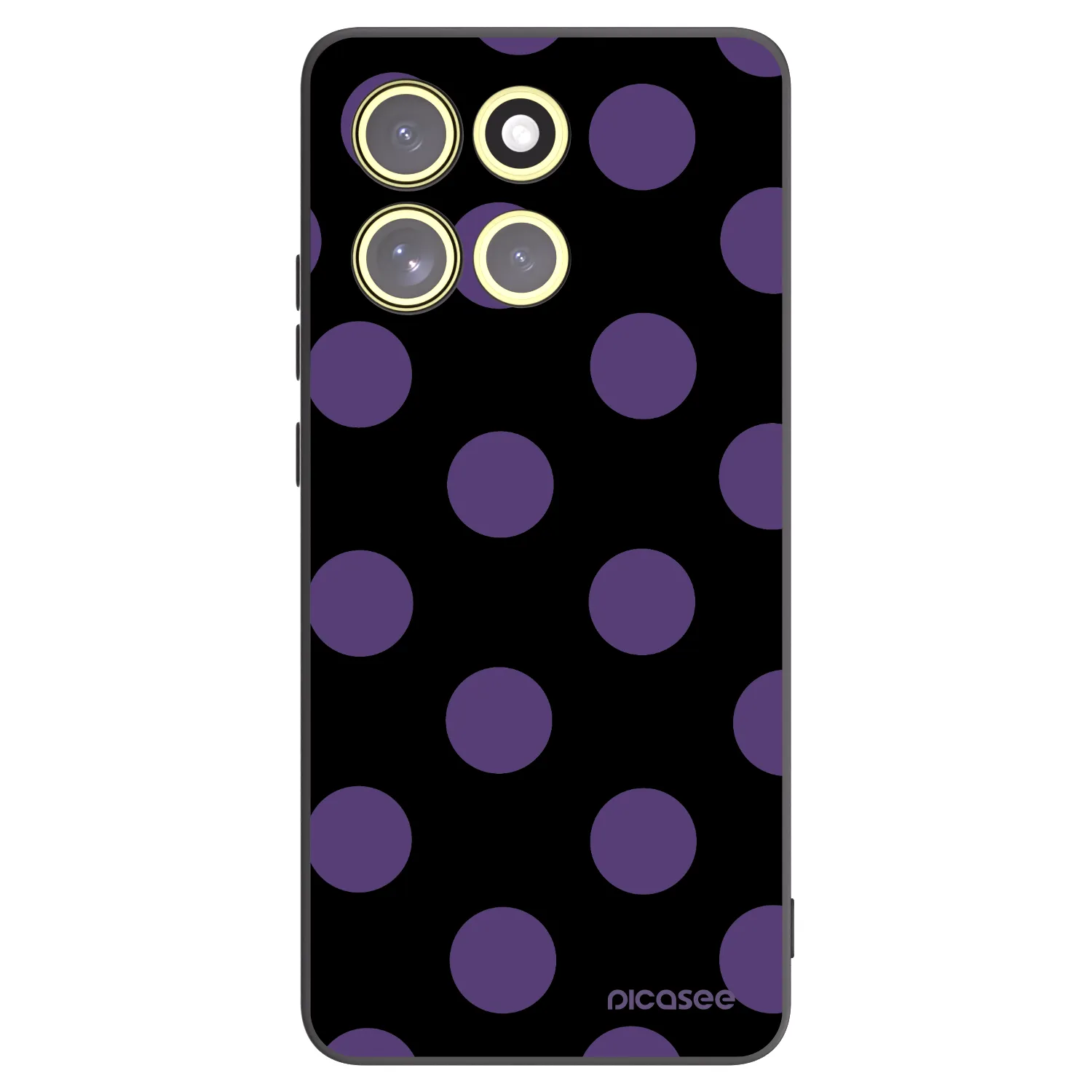 Picasee Μαύρη θήκη σιλικόνης για Motorola Moto G86 Power 5G - Big flickers