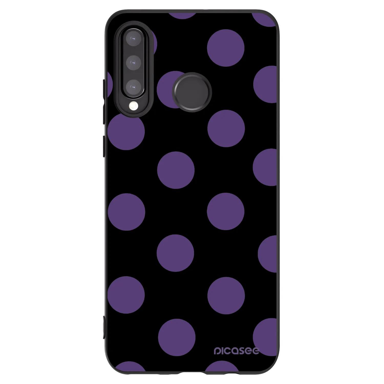 Picasee Μαύρη θήκη σιλικόνης για Huawei P30 Lite - Big flickers