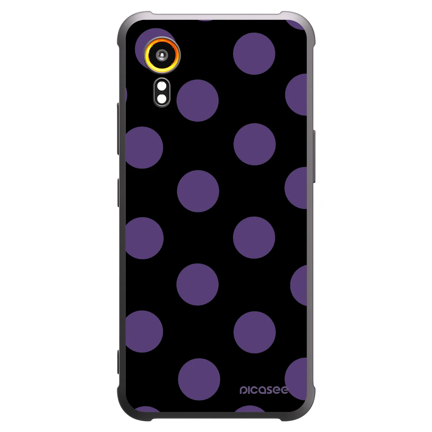 Picasee Μαύρη θήκη σιλικόνης για Samsung Galaxy XCover 7 - Big flickers