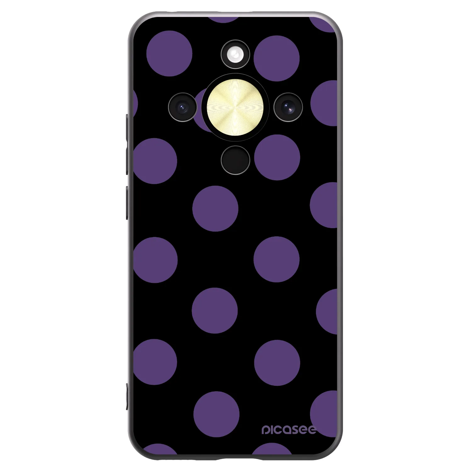 Picasee Μαύρη θήκη σιλικόνης για Honor Magic8 Lite 5G - Big flickers