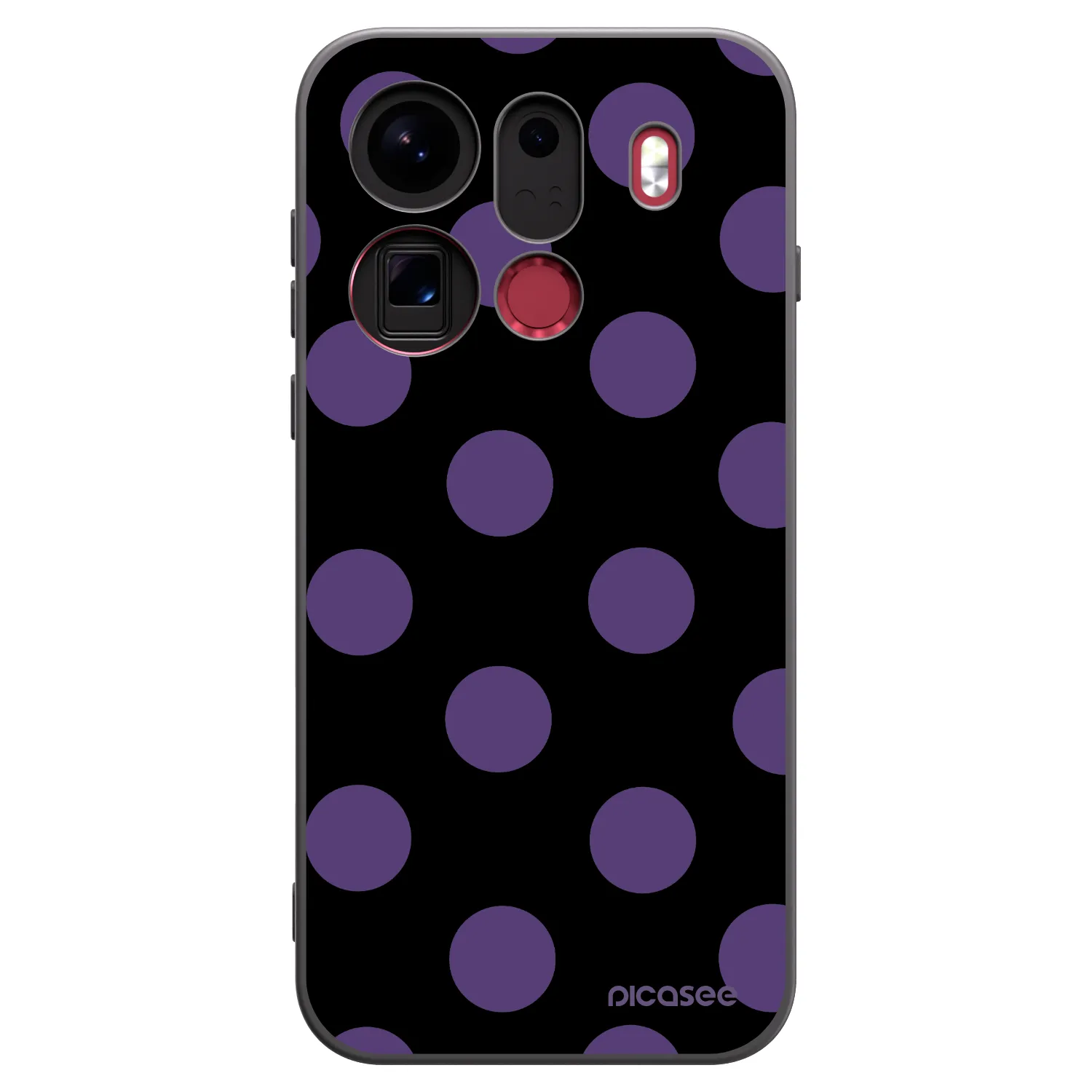 Picasee Μαύρη θήκη σιλικόνης για OPPO Find X9 Pro - Big flickers