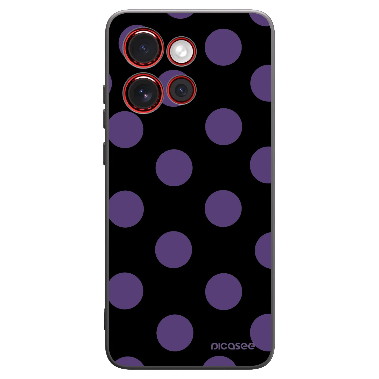 Picasee Μαύρη θήκη σιλικόνης για Motorola Edge 60 Neo 5G - Big flickers