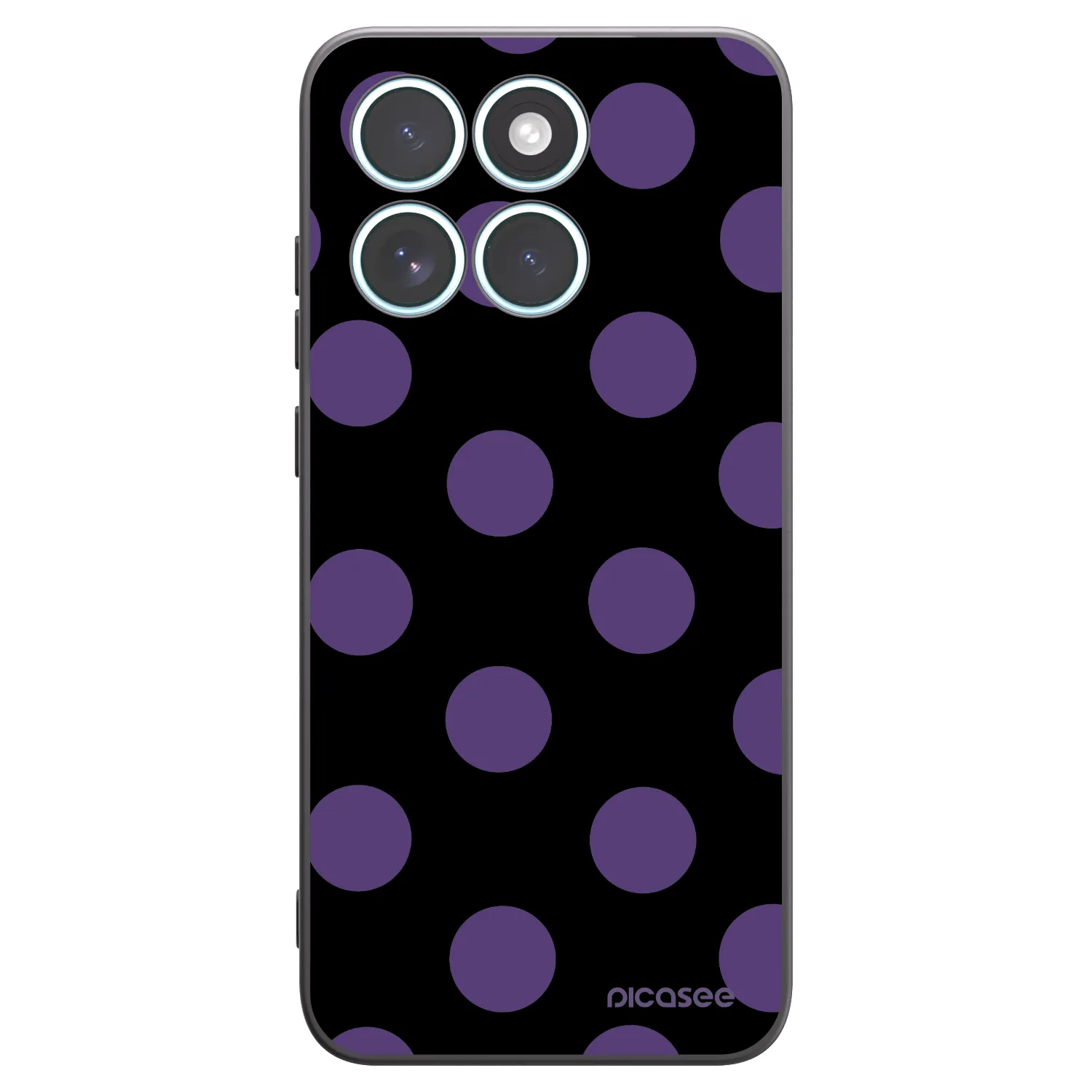 Picasee Μαύρη θήκη σιλικόνης για Motorola Edge 70 Fusion - Big flickers
