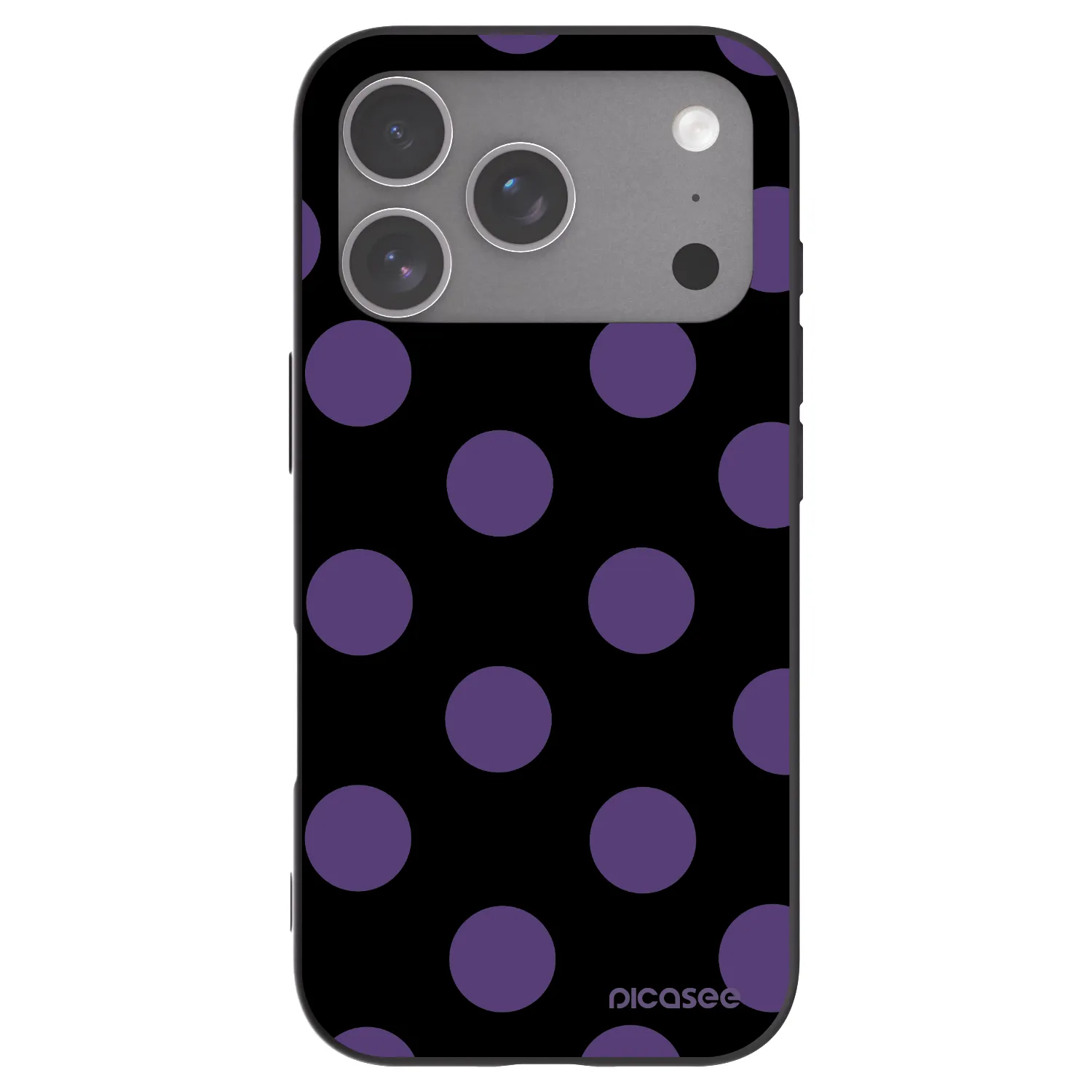 Picasee Μαύρη θήκη σιλικόνης για Apple iPhone 18 Pro - Big flickers
