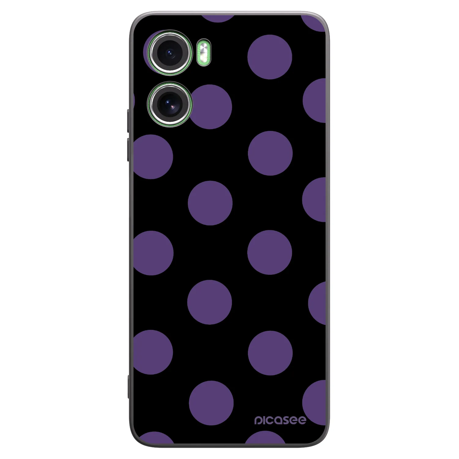 Picasee Μαύρη θήκη σιλικόνης για Motorola Moto G06 - Big flickers