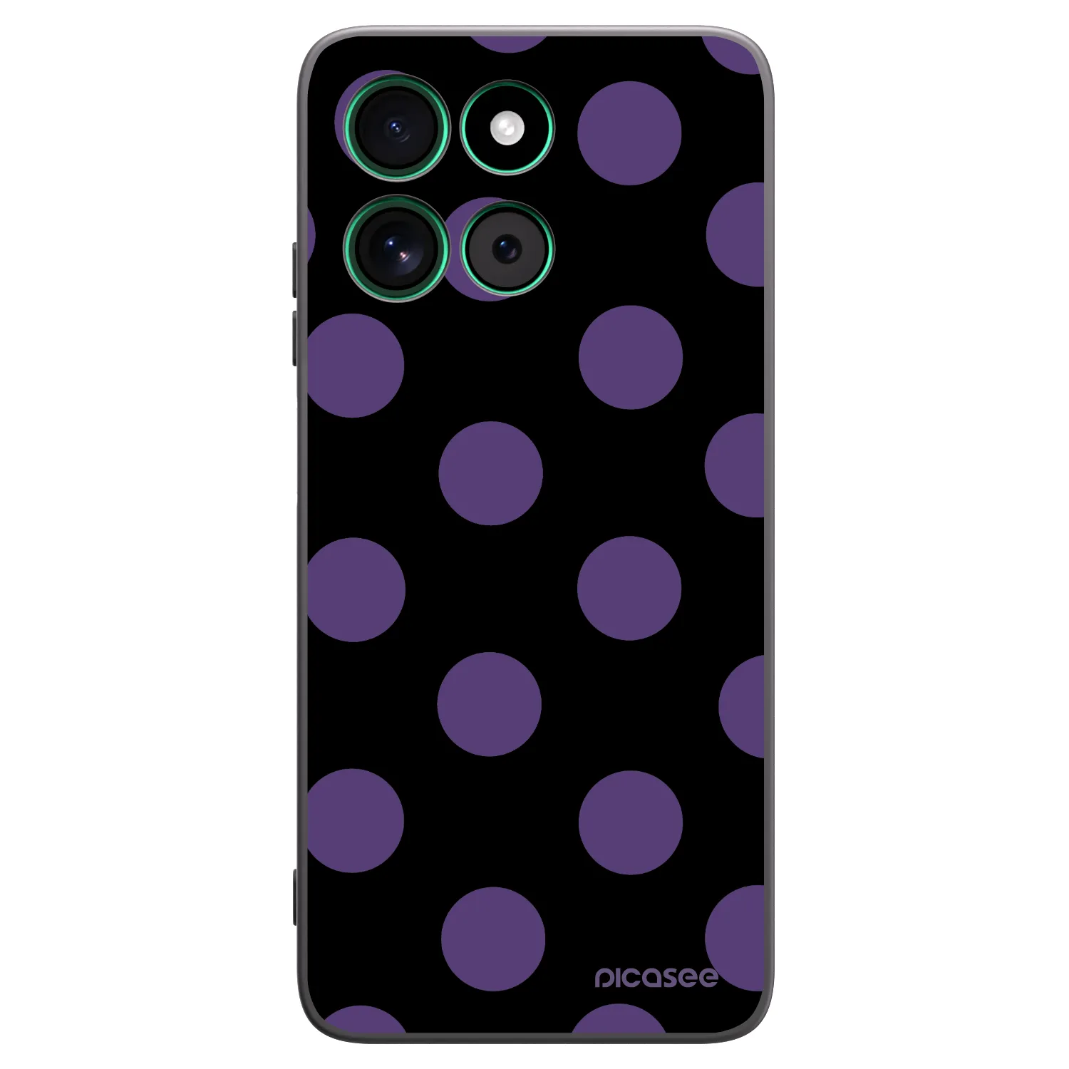 Picasee Μαύρη θήκη σιλικόνης για Motorola Moto G57 Power - Big flickers