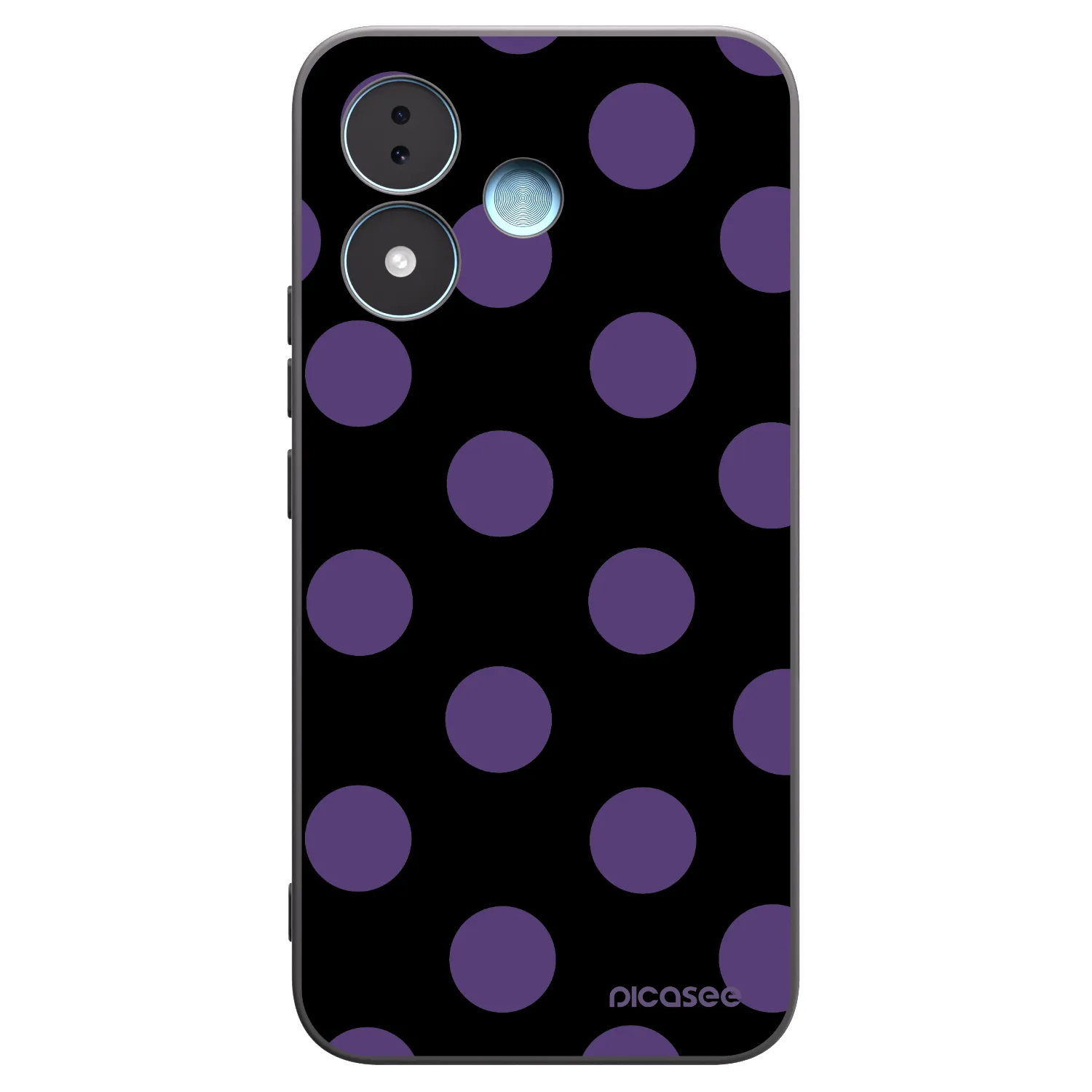 Picasee Μαύρη θήκη σιλικόνης για Xiaomi Redmi Note 17 5G - Big flickers