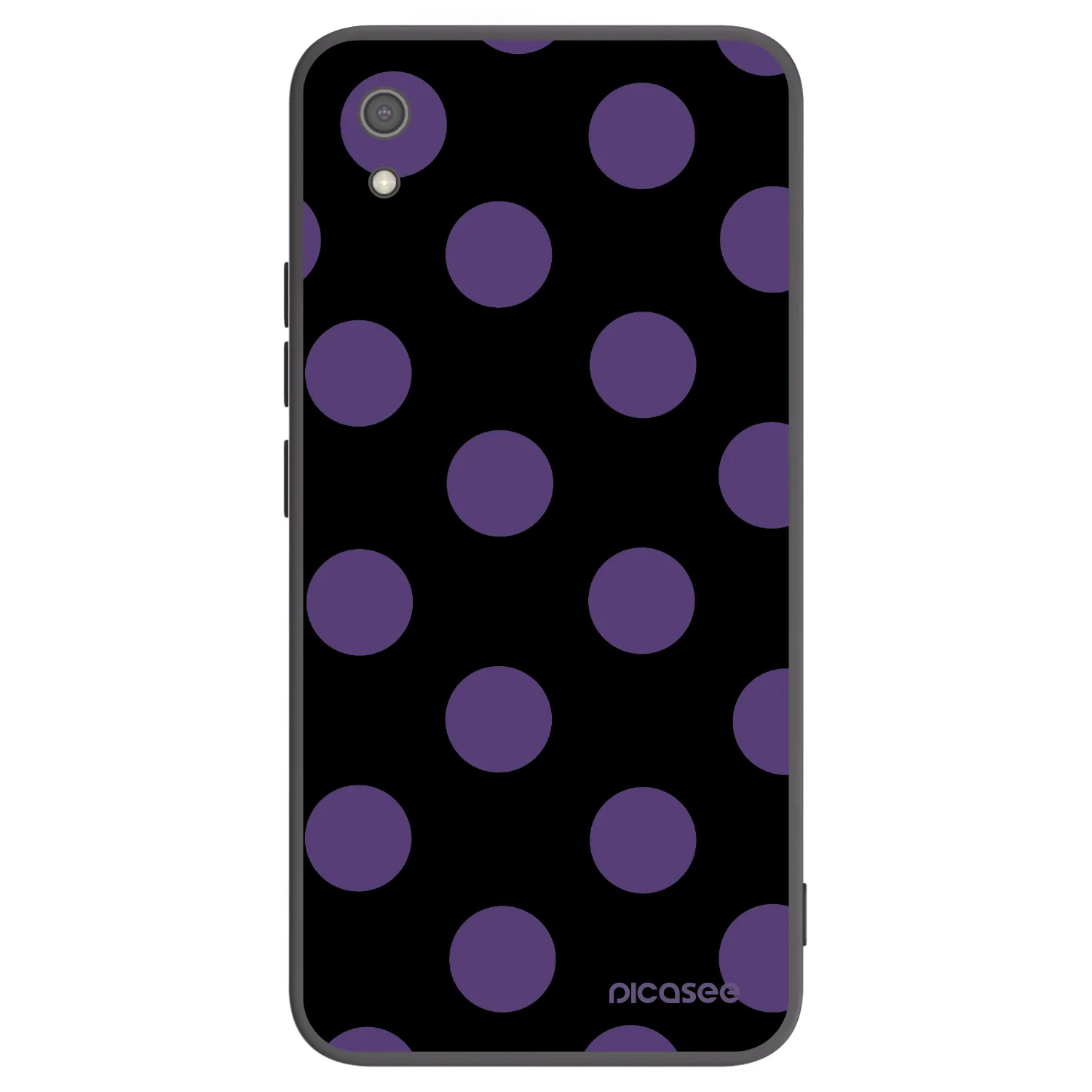 Picasee Μαύρη θήκη σιλικόνης για Xiaomi Redmi 7A - Big flickers