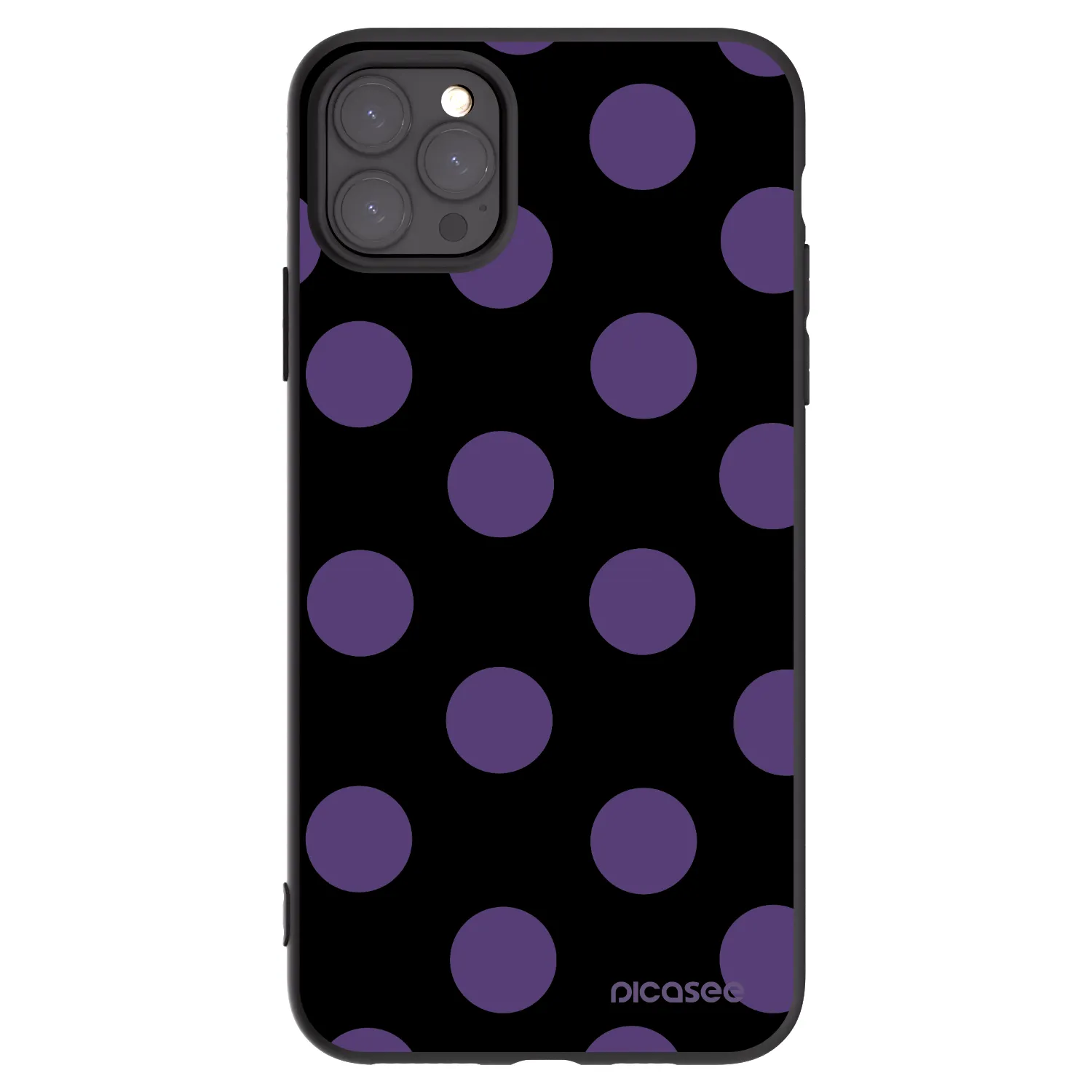 Picasee Μαύρη θήκη σιλικόνης για Apple iPhone 11 Pro Max - Big flickers