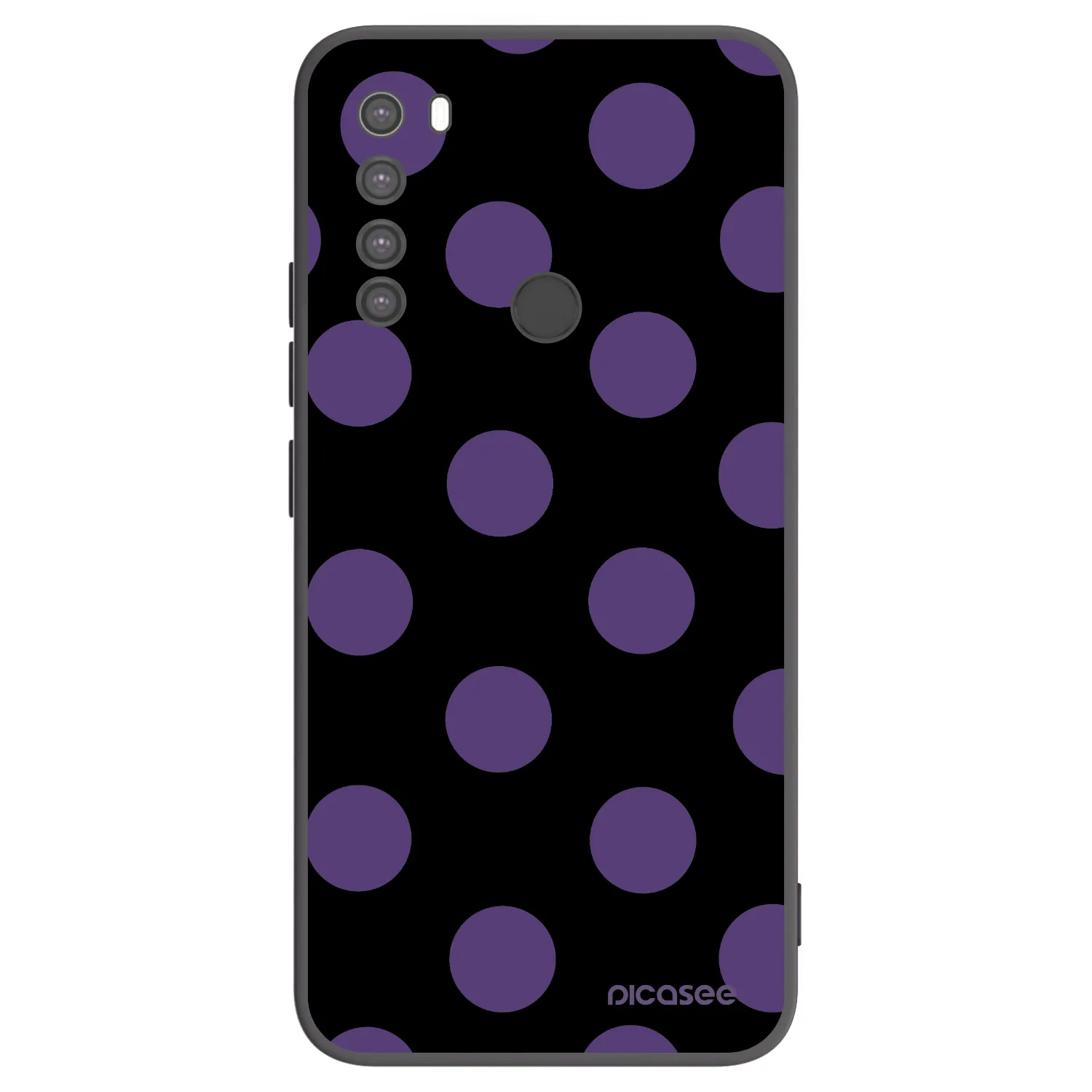 Picasee Μαύρη θήκη σιλικόνης για Xiaomi Redmi Note 8 - Big flickers