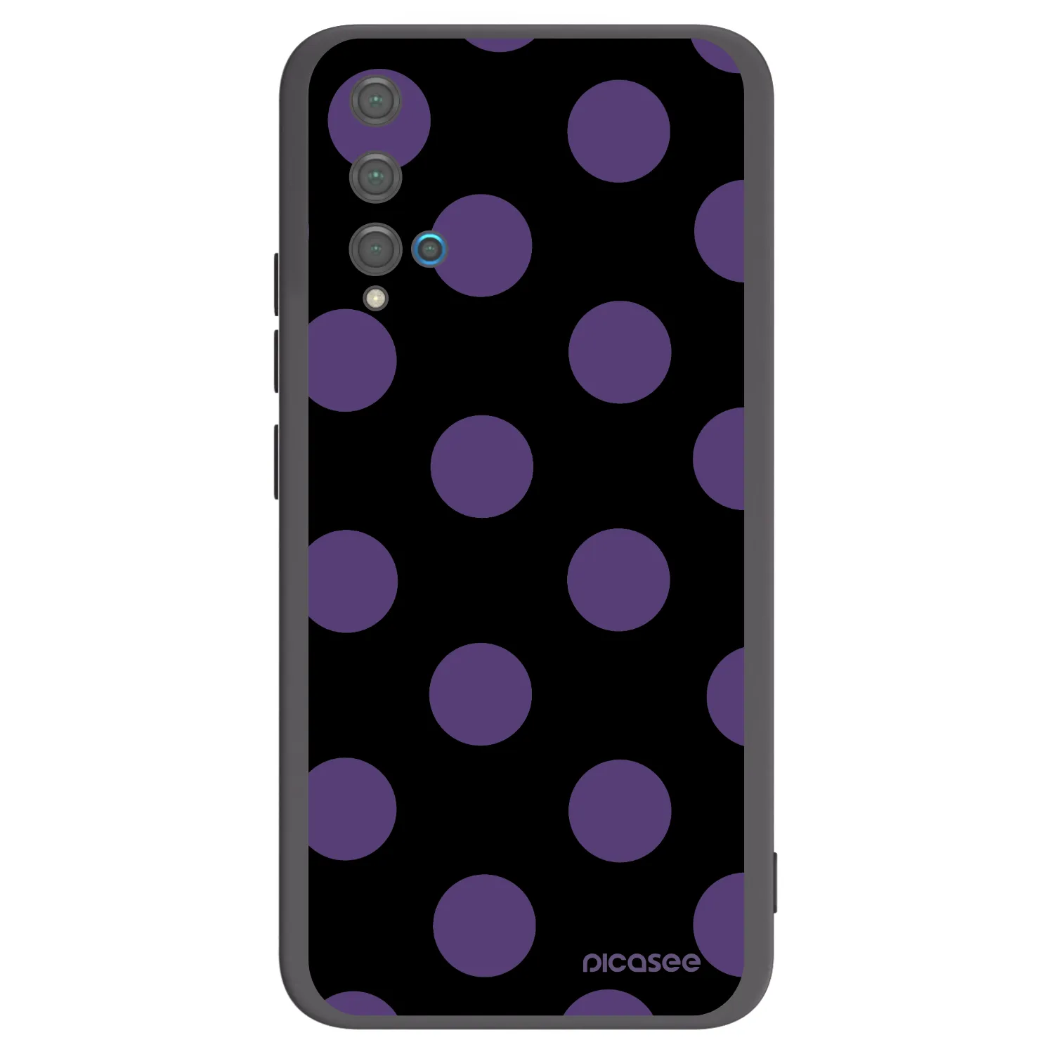 Picasee Μαύρη θήκη σιλικόνης για Huawei Nova 5T - Big flickers