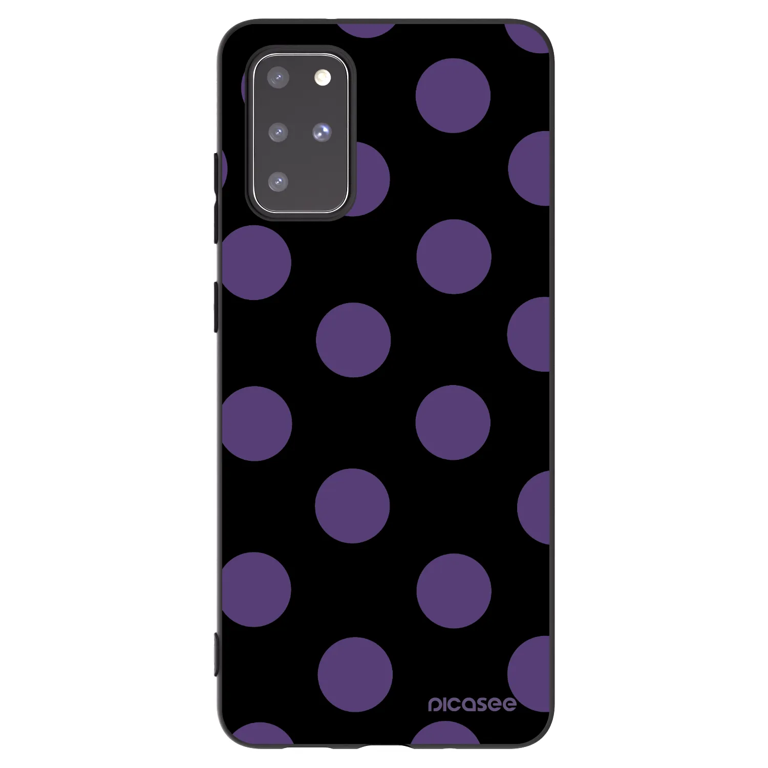 Picasee Μαύρη θήκη σιλικόνης για Samsung Galaxy S20+ G985F - Big flickers