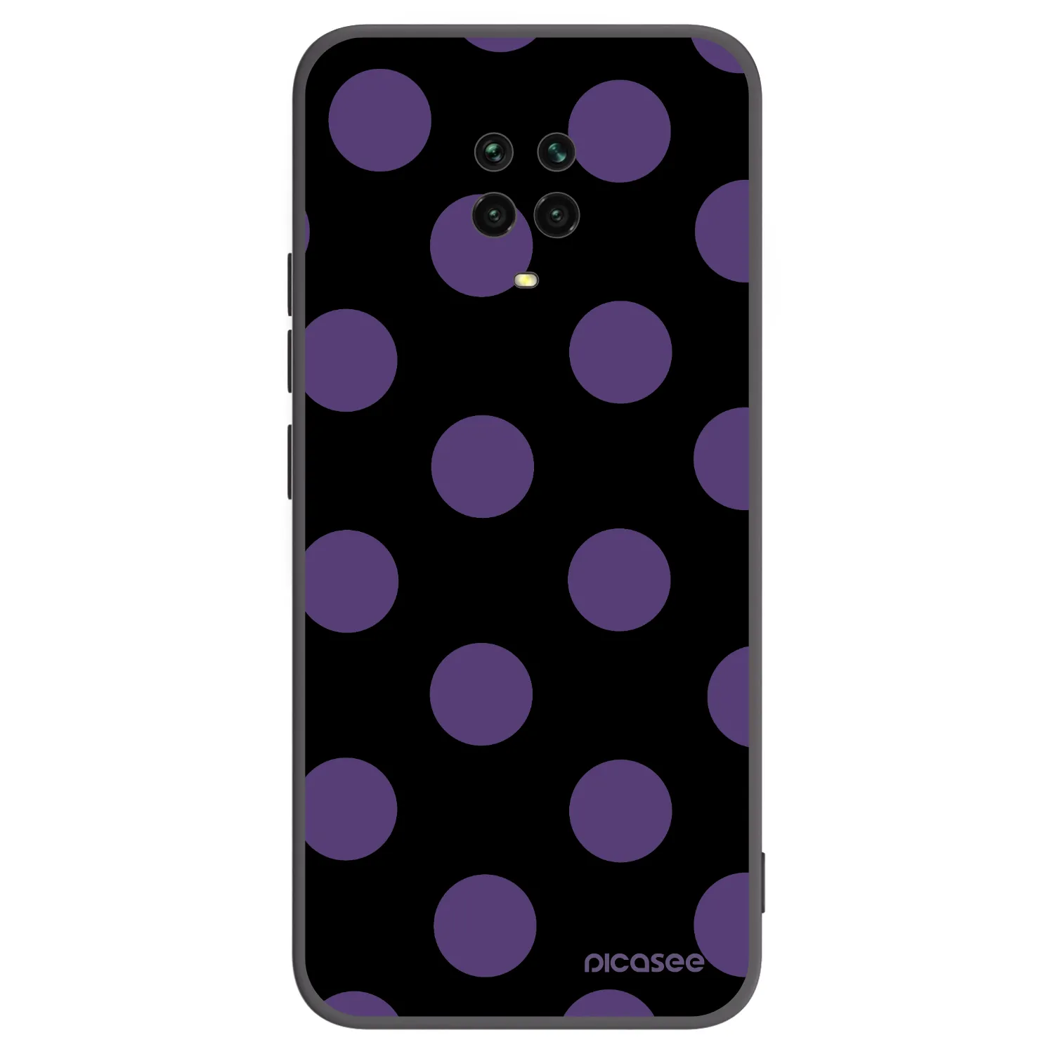 Picasee Μαύρη θήκη σιλικόνης για Xiaomi Redmi Note 9 Pro - Big flickers