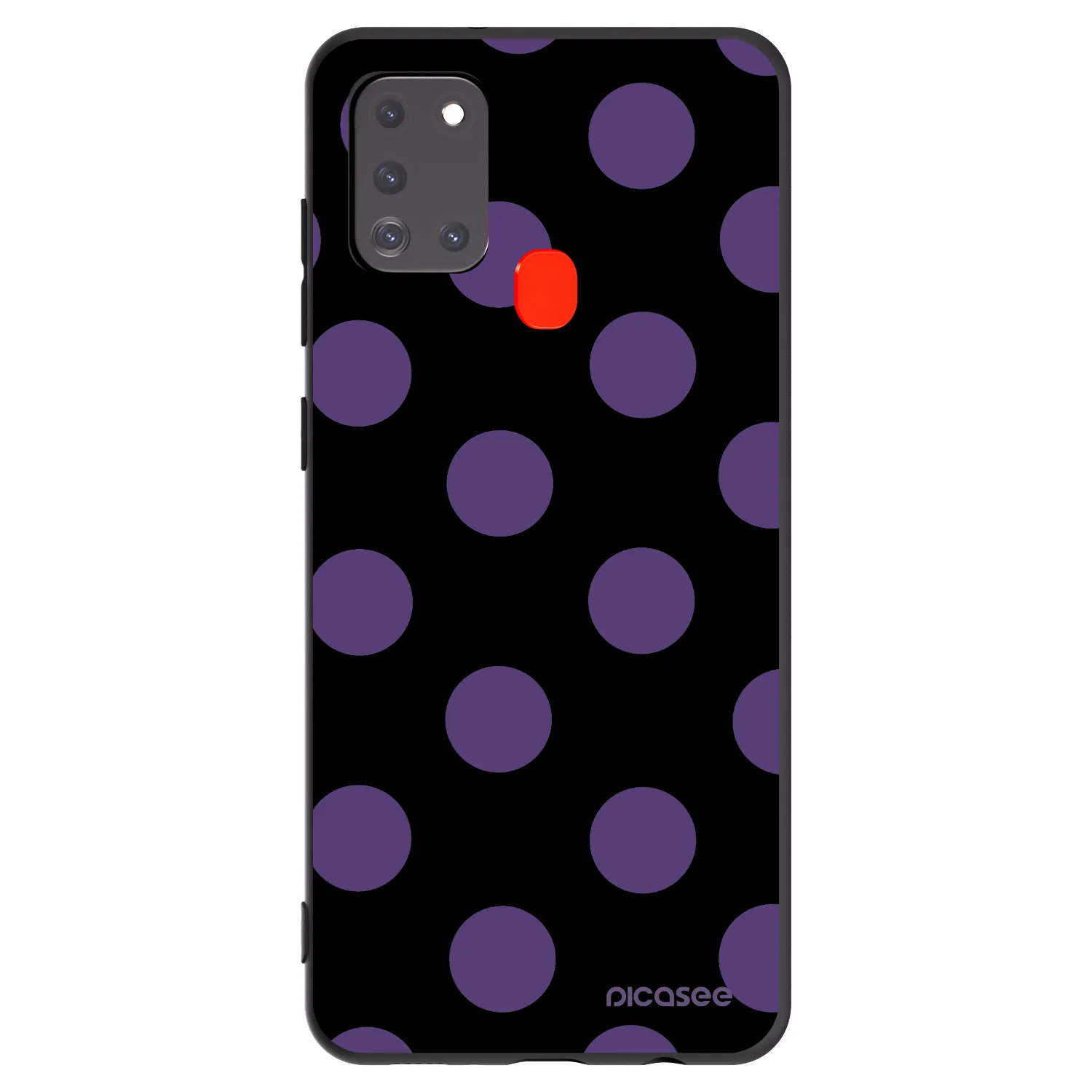 Picasee Μαύρη θήκη σιλικόνης για Samsung Galaxy A21s - Big flickers