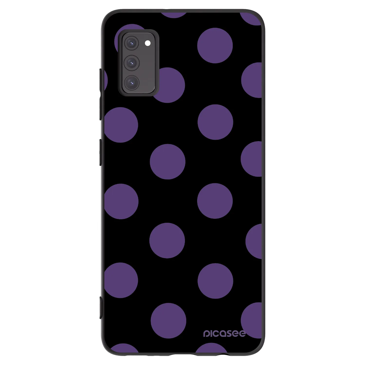 Picasee Μαύρη θήκη σιλικόνης για Samsung Galaxy A41 A415F - Big flickers