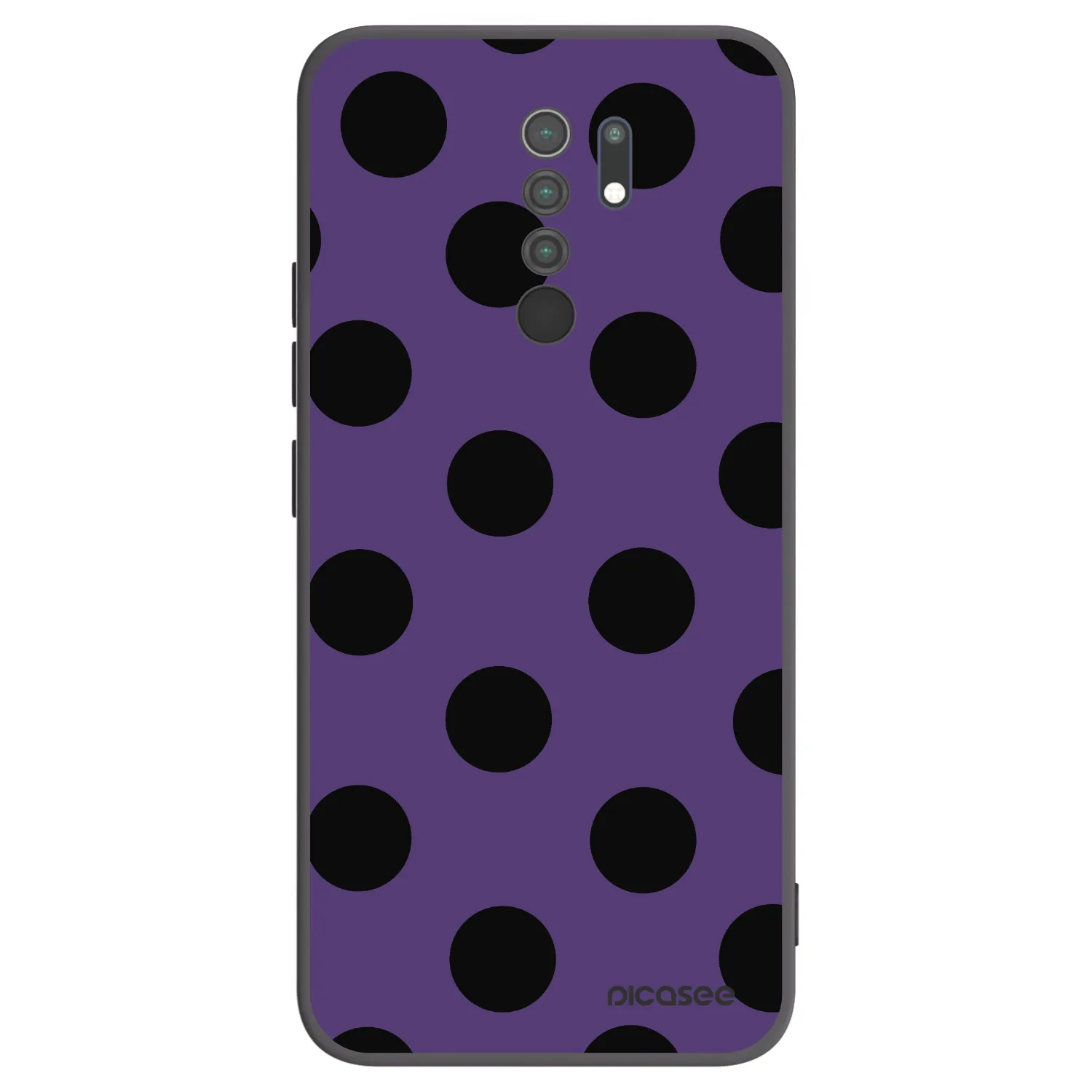 Picasee Μαύρη θήκη σιλικόνης για Xiaomi Redmi 9 - Big flickers 2
