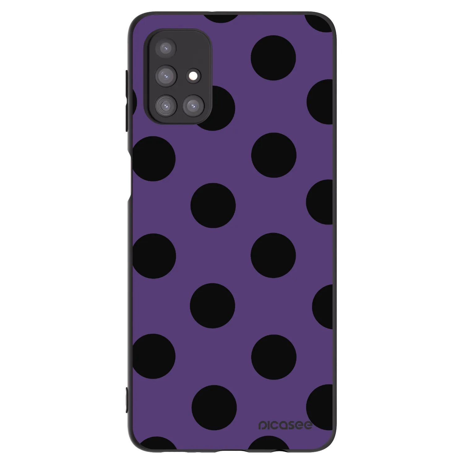 Picasee Μαύρη θήκη σιλικόνης για Samsung Galaxy M31s - Big flickers 2