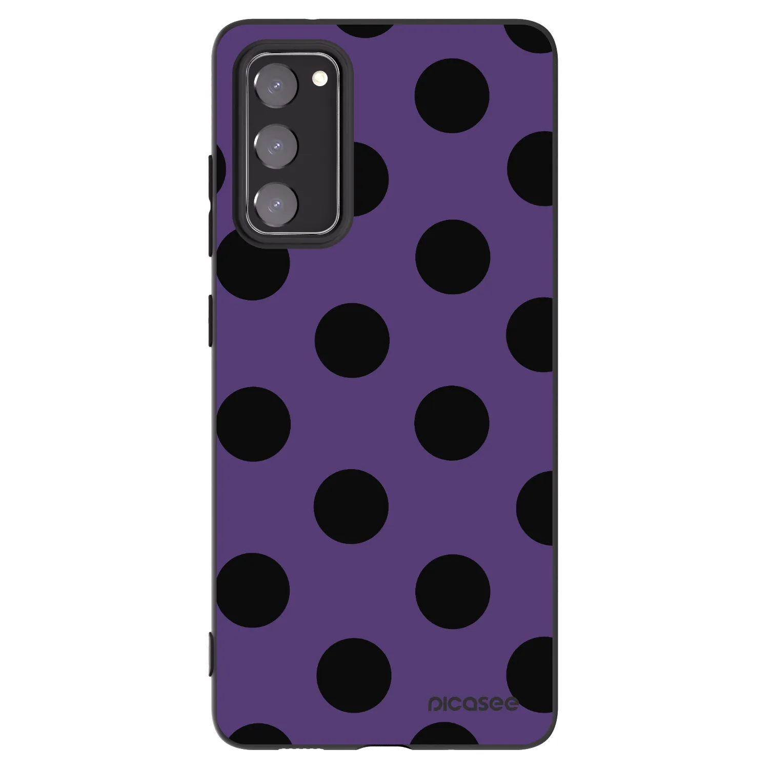 Picasee Μαύρη θήκη σιλικόνης για Samsung Galaxy S20 FE - Big flickers 2