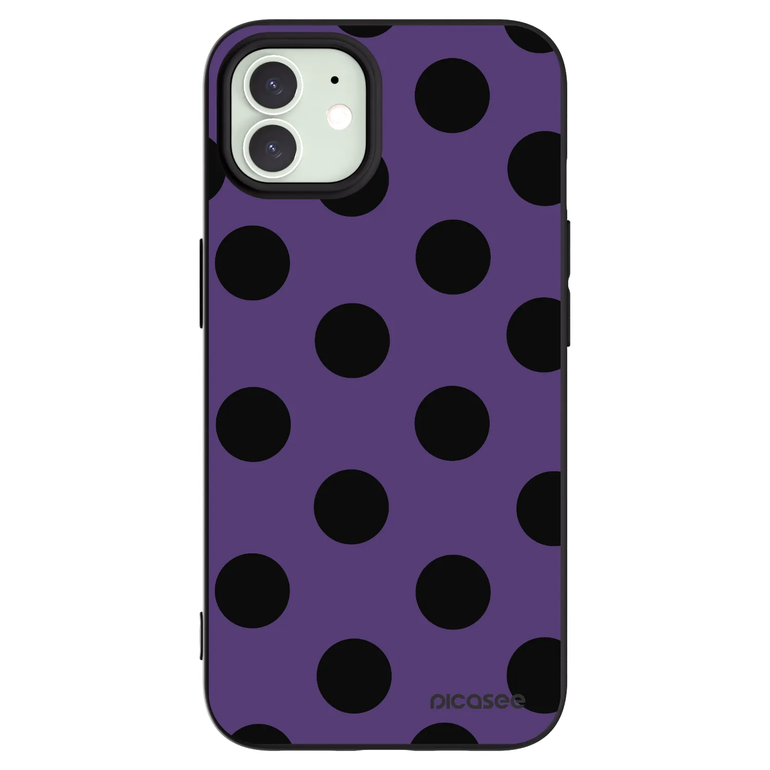 Picasee Μαύρη θήκη σιλικόνης για Apple iPhone 12 - Big flickers 2