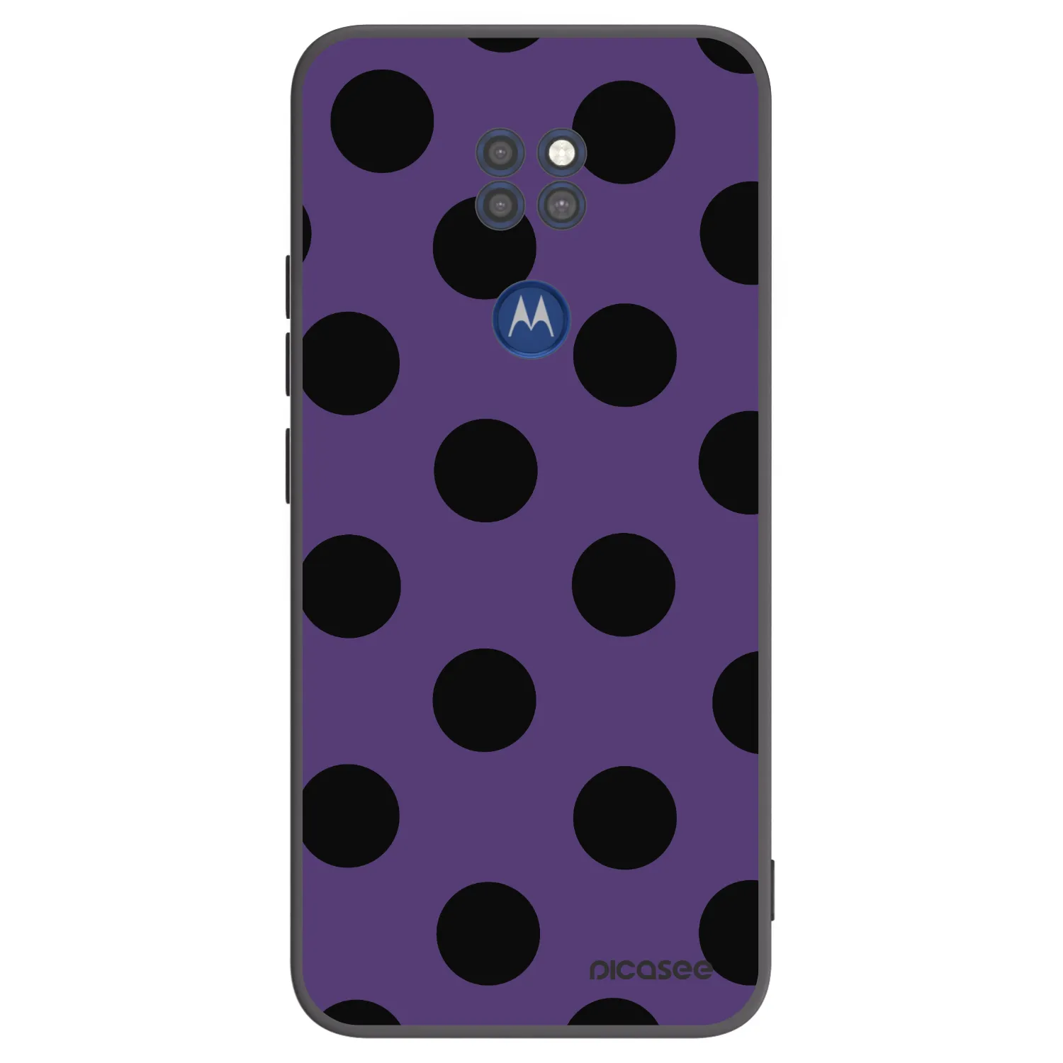 Picasee Μαύρη θήκη σιλικόνης για Motorola Moto G9 Play - Big flickers 2