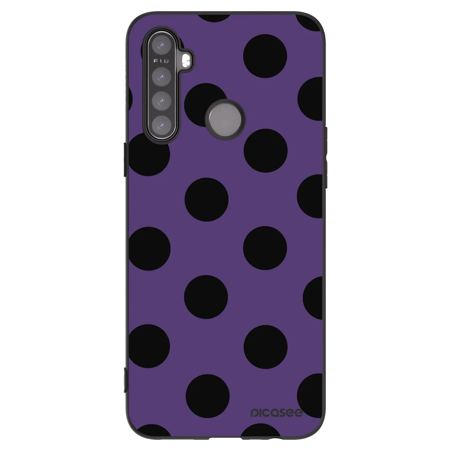 Picasee Μαύρη θήκη σιλικόνης για Realme 6i - Big flickers 2
