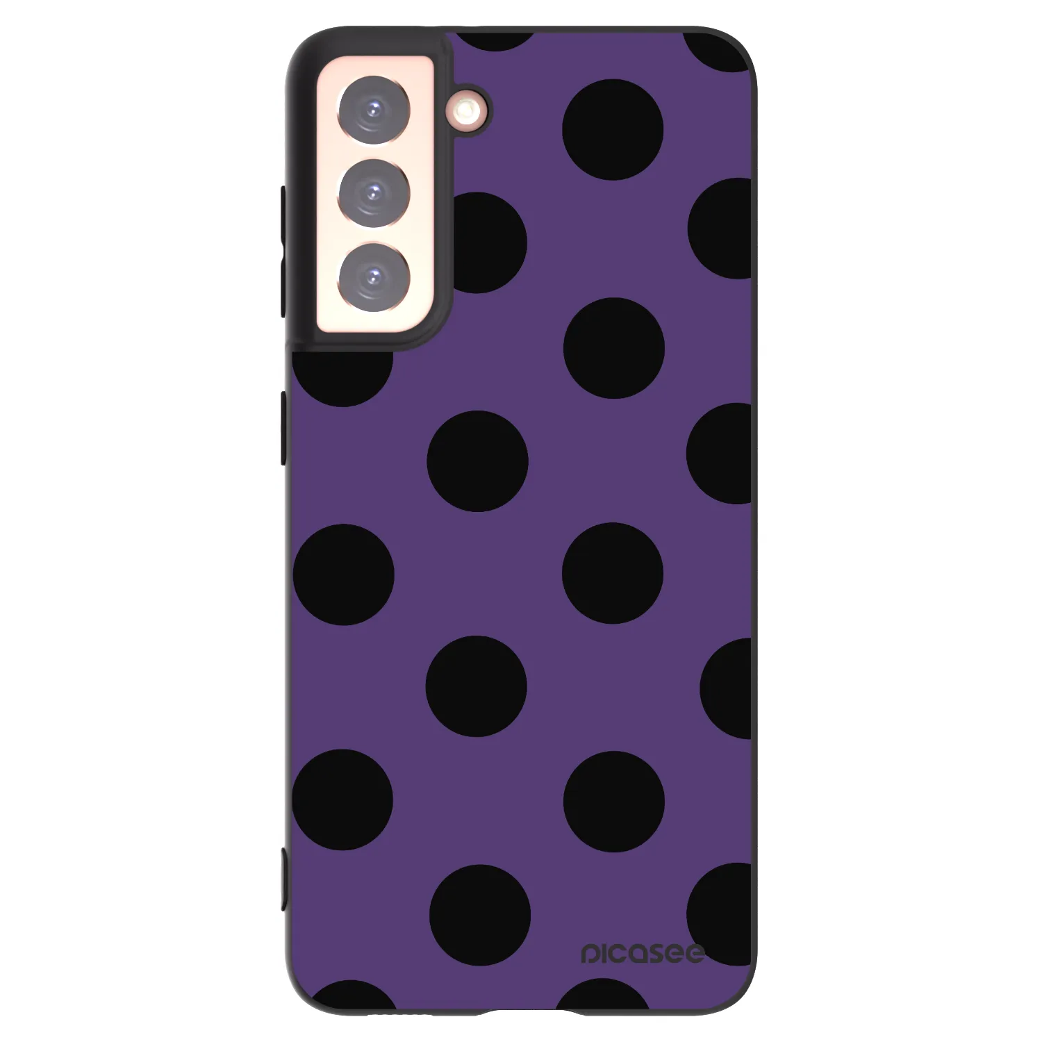 Picasee Μαύρη θήκη σιλικόνης για Samsung Galaxy S21 5G G991B - Big flickers 2