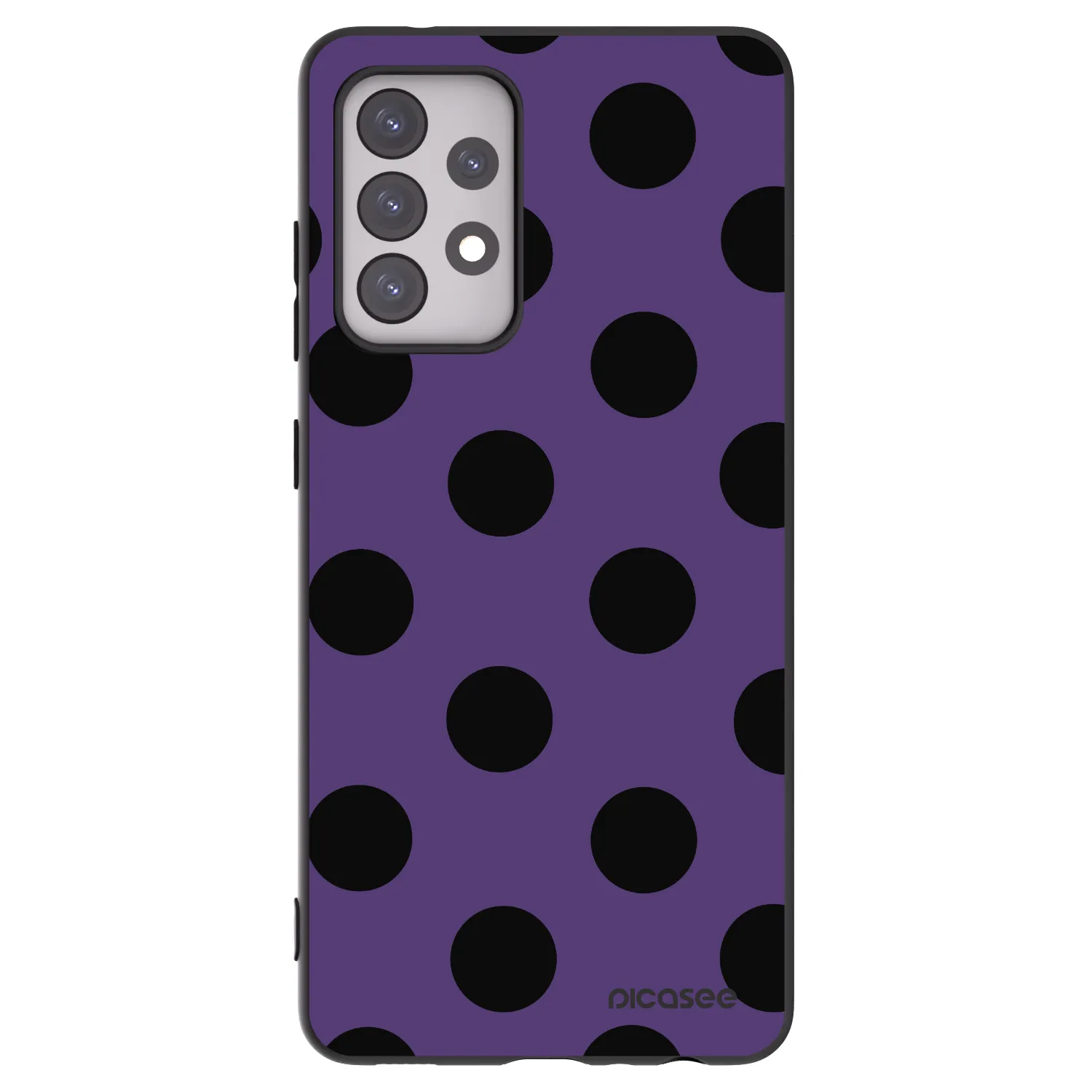 Picasee Μαύρη θήκη σιλικόνης για Samsung Galaxy A52 5G A525F - Big flickers 2