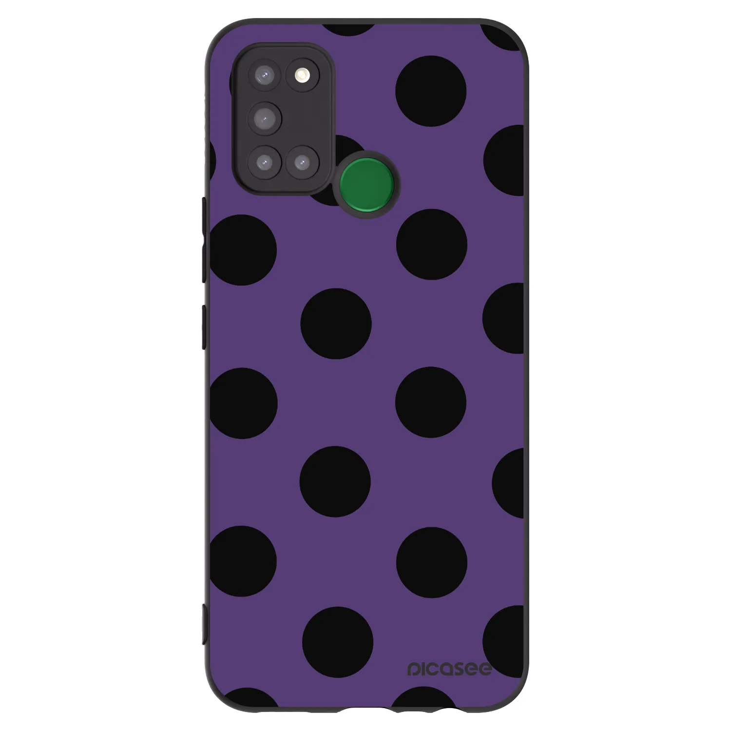 Picasee Μαύρη θήκη σιλικόνης για Realme 7i - Big flickers 2