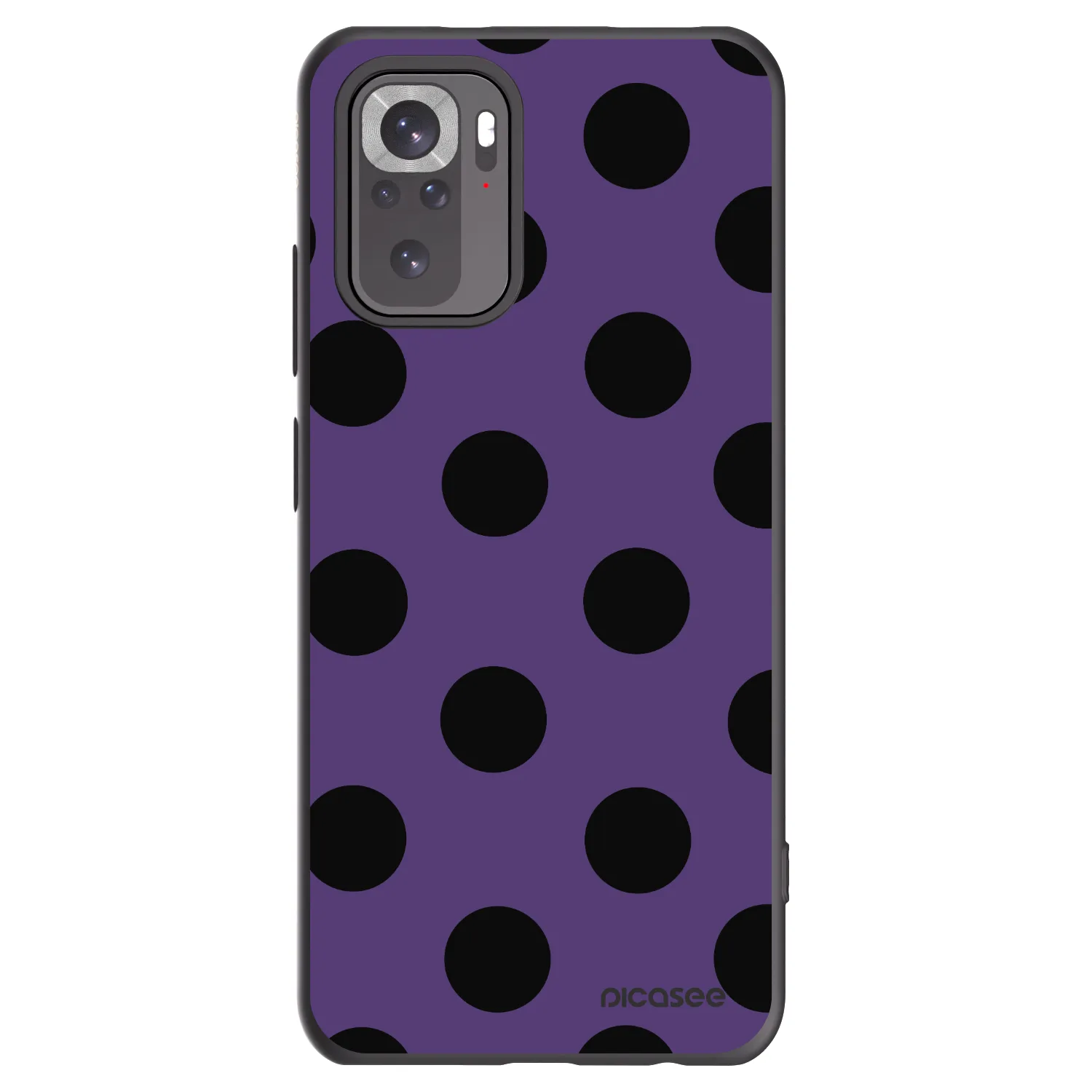 Picasee Μαύρη θήκη σιλικόνης για Xiaomi Redmi Note 10S - Big flickers 2