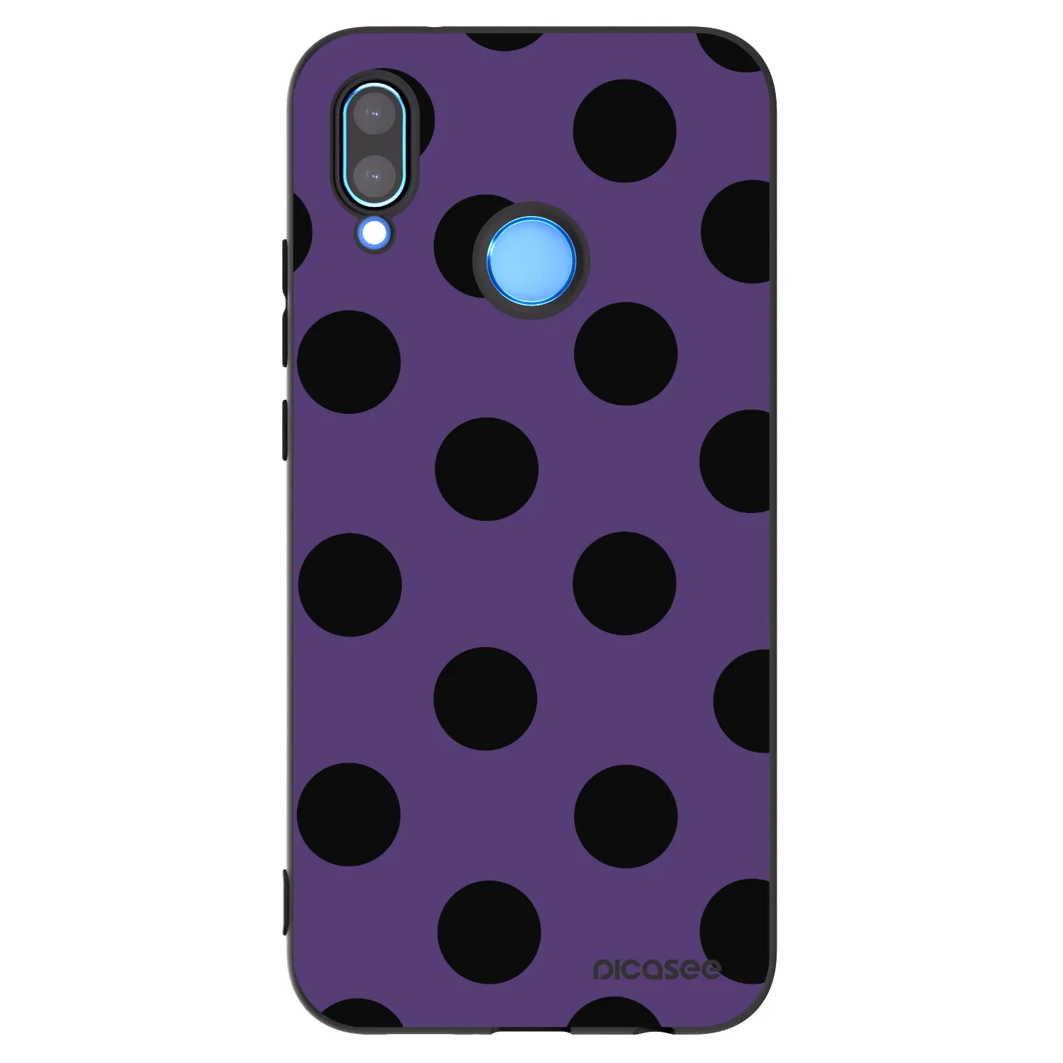 Picasee Μαύρη θήκη σιλικόνης για Huawei P20 Lite - Big flickers 2