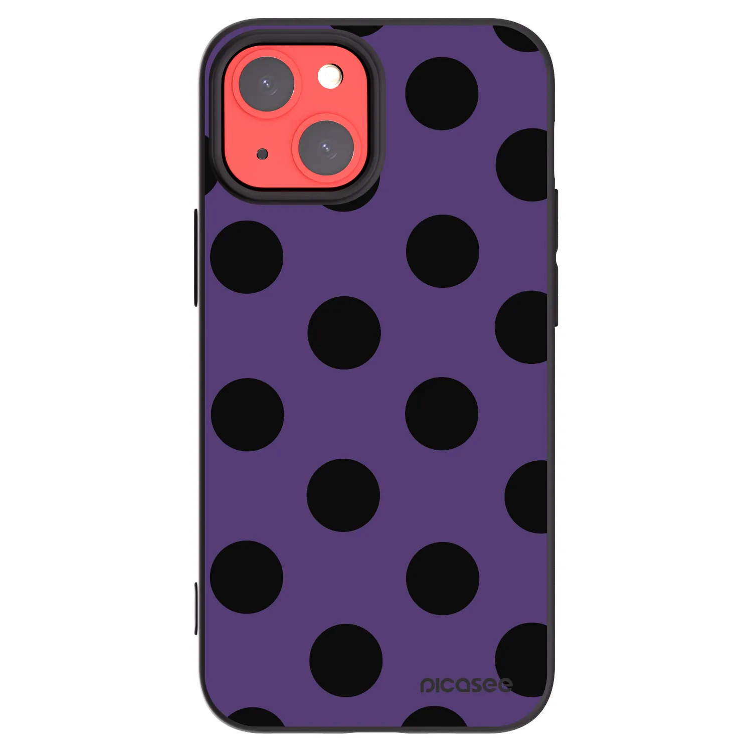 Picasee Μαύρη θήκη σιλικόνης για Apple iPhone 13 mini - Big flickers 2