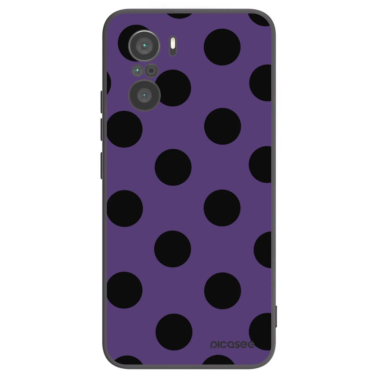 Picasee Μαύρη θήκη σιλικόνης για Xiaomi Poco F3 - Big flickers 2