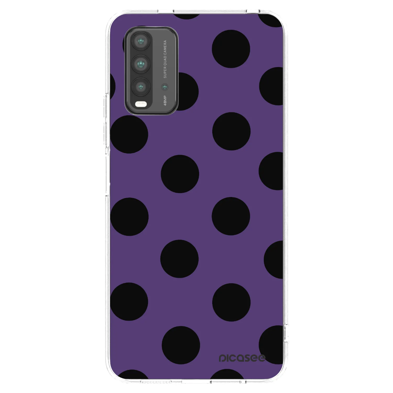 Picasee Μαύρη θήκη σιλικόνης για Xiaomi Redmi 9T - Big flickers 2
