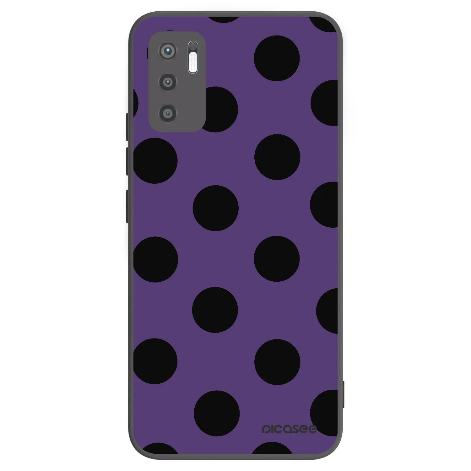 Picasee Μαύρη θήκη σιλικόνης για Xiaomi Redmi Note 10 5G - Big flickers 2