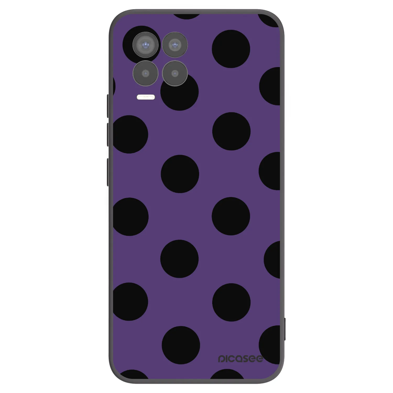 Picasee Μαύρη θήκη σιλικόνης για Realme 8 4G - Big flickers 2