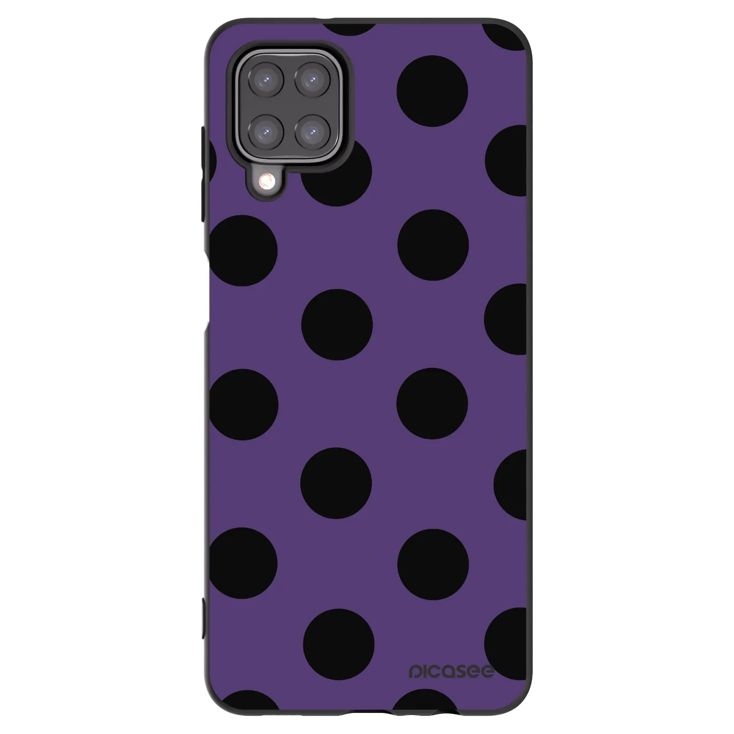 Picasee Μαύρη θήκη σιλικόνης για Samsung Galaxy M12 M127F - Big flickers 2