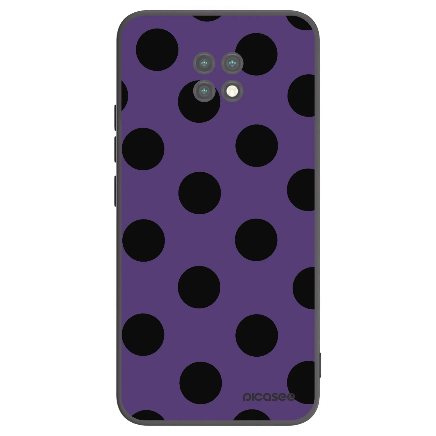 Picasee Μαύρη θήκη σιλικόνης για Xiaomi Redmi Note 9T - Big flickers 2