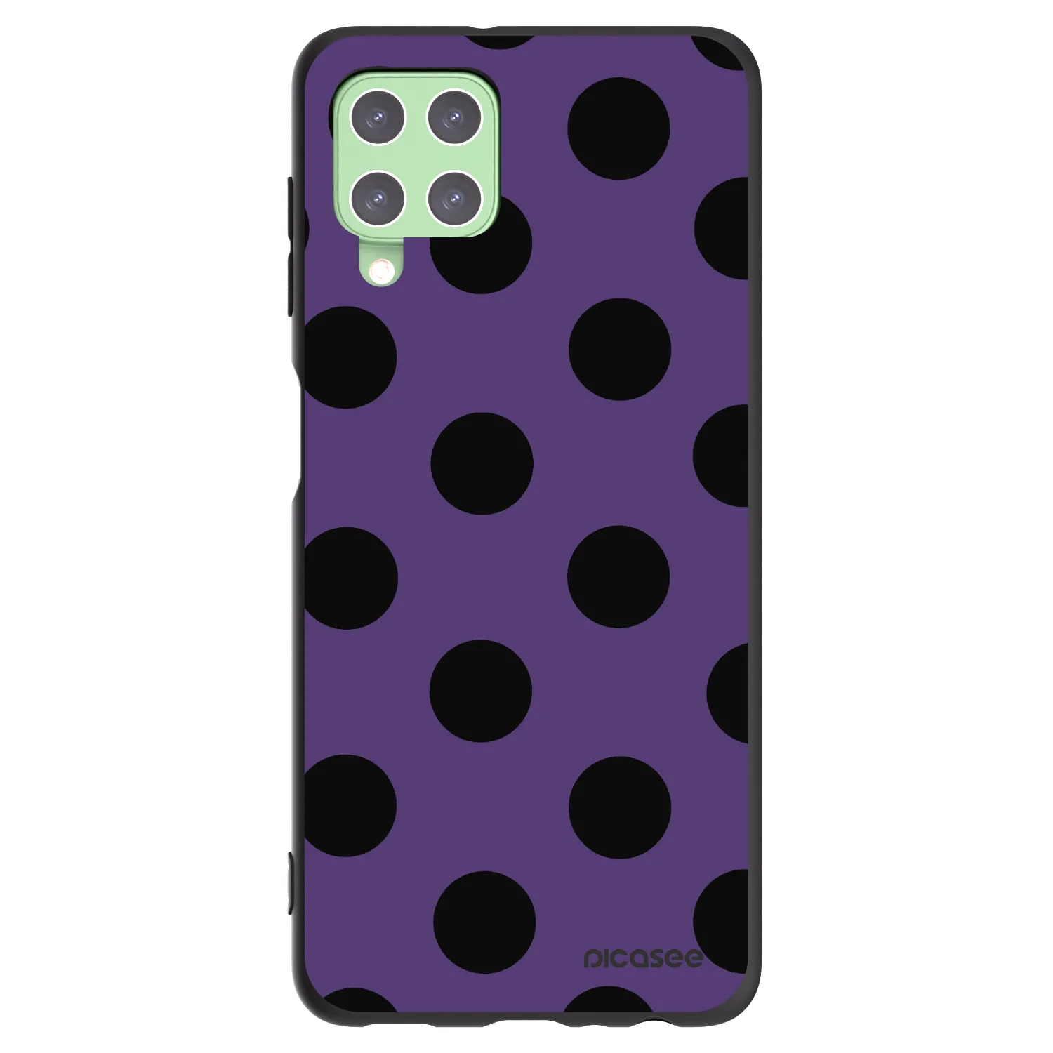Picasee Μαύρη θήκη σιλικόνης για Samsung Galaxy A22 A225F 4G - Big flickers 2