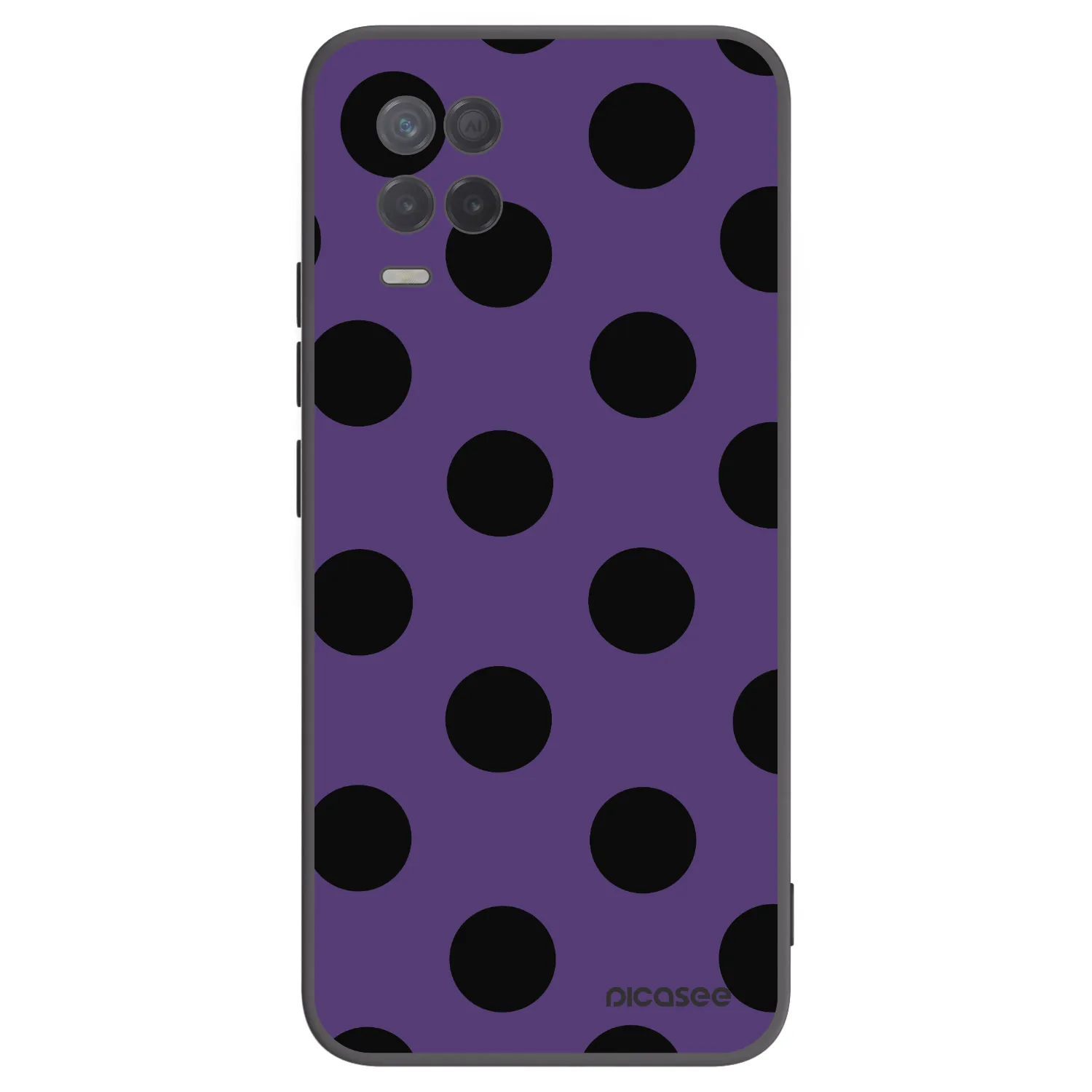 Picasee Μαύρη θήκη σιλικόνης για Realme 8 5G - Big flickers 2