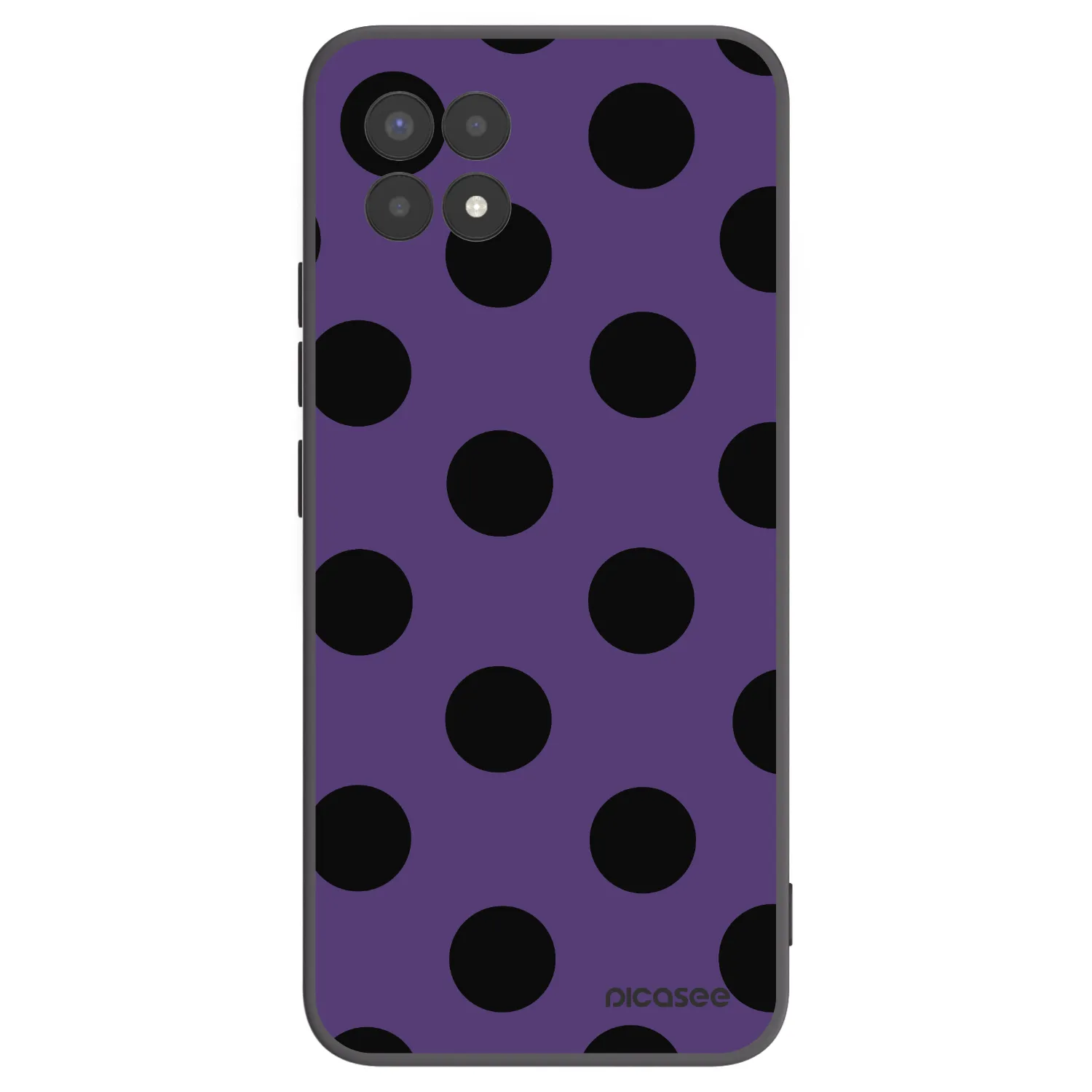Picasee Μαύρη θήκη σιλικόνης για Realme 8i - Big flickers 2