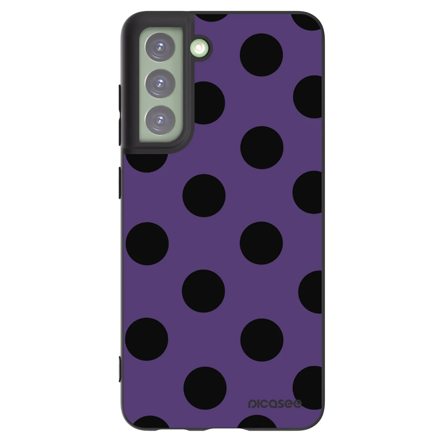 Picasee Μαύρη θήκη σιλικόνης για Samsung Galaxy S21 FE 5G - Big flickers 2