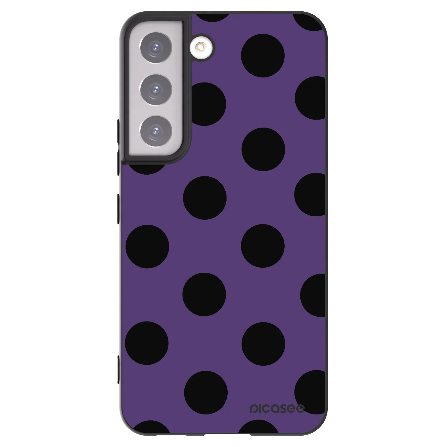 Picasee Μαύρη θήκη σιλικόνης για Samsung Galaxy S22 5G - Big flickers 2