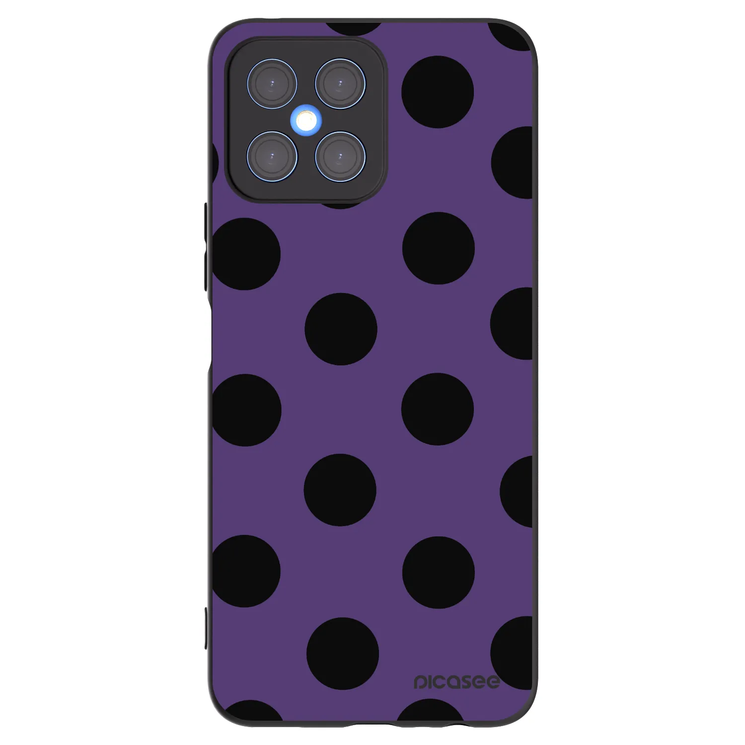 Picasee Μαύρη θήκη σιλικόνης για Honor X8 4G - Big flickers 2