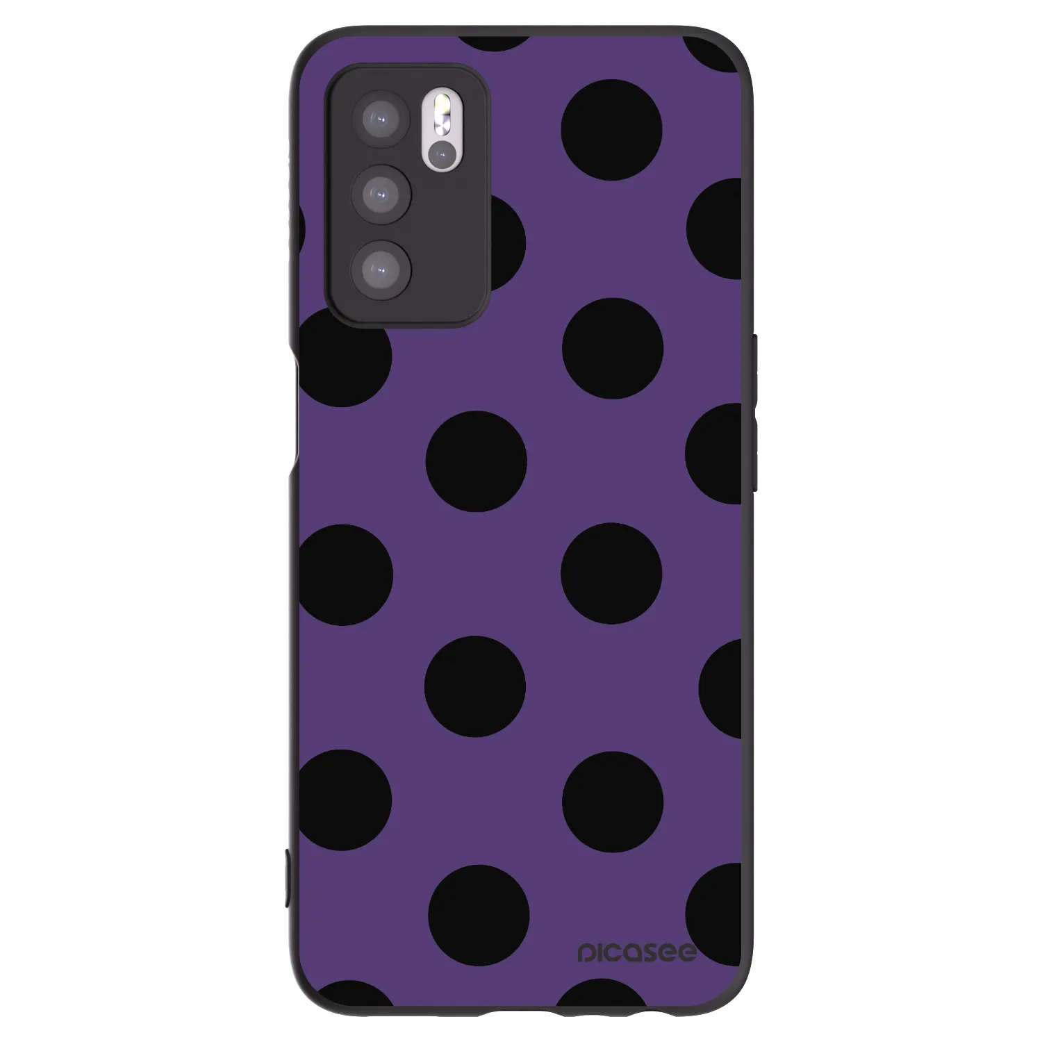 Picasee Μαύρη θήκη σιλικόνης για OPPO A16s - Big flickers 2