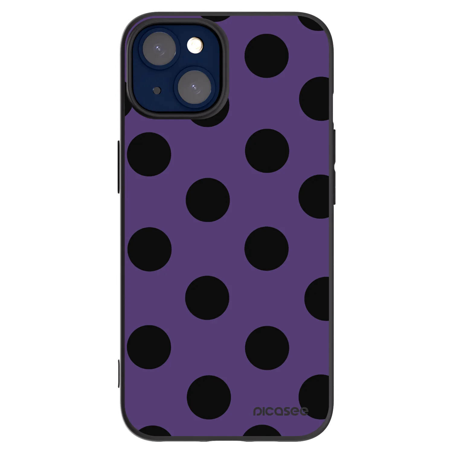 Picasee Μαύρη θήκη σιλικόνης για Apple iPhone 14 - Big flickers 2