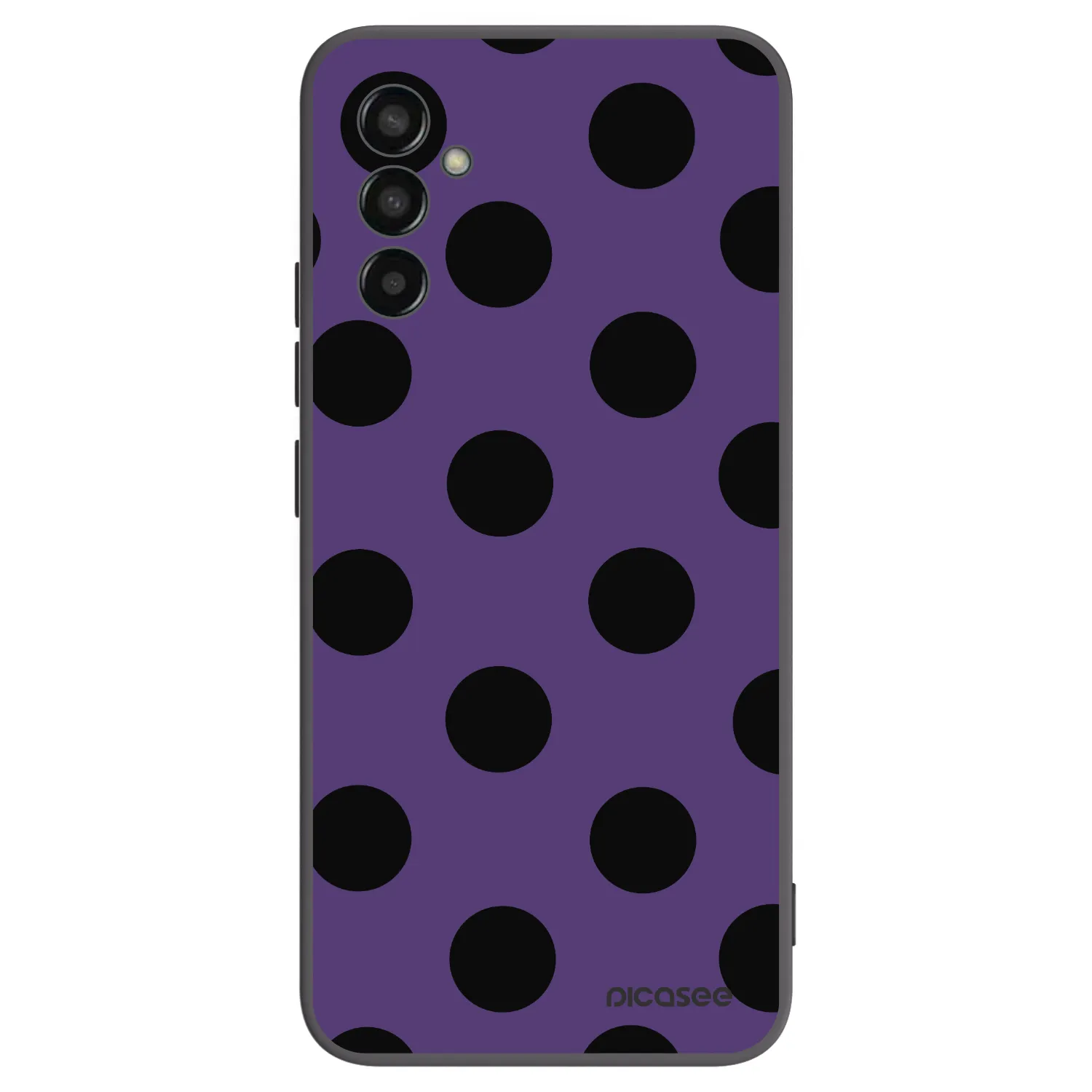 Picasee Μαύρη θήκη σιλικόνης για Samsung Galaxy M13 M135F - Big flickers 2