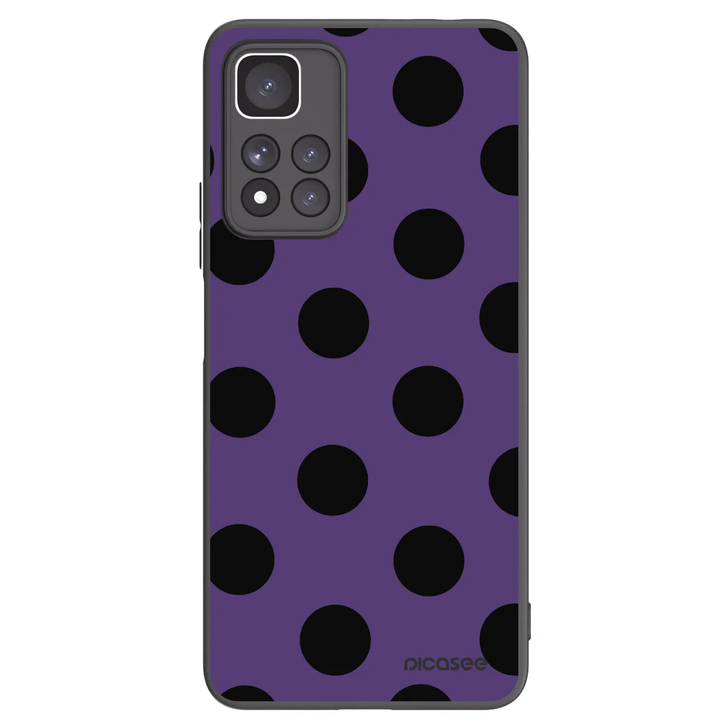 Picasee Μαύρη θήκη σιλικόνης για Xiaomi Redmi Note 11 Pro+ 5G - Big flickers 2