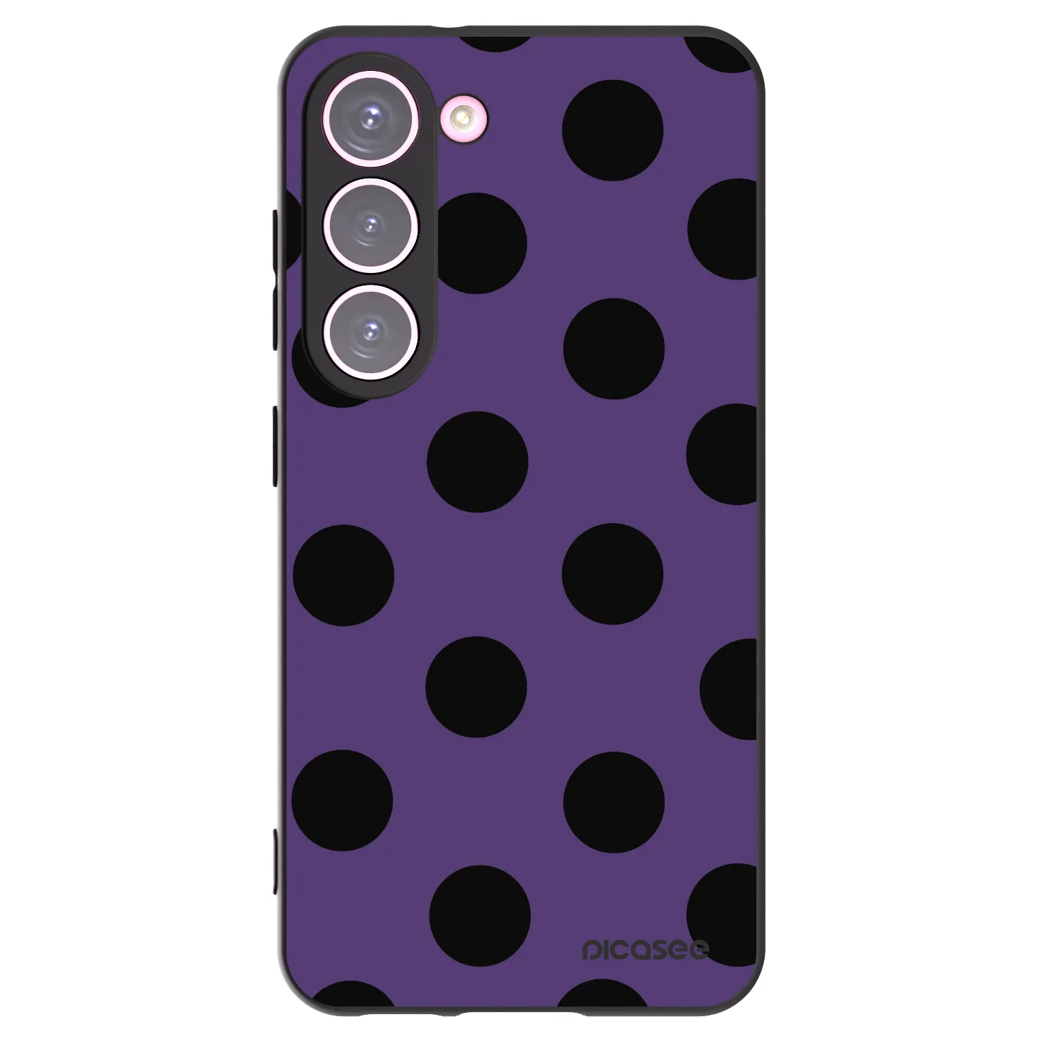 Picasee Μαύρη θήκη σιλικόνης για Samsung Galaxy S23 5G - Big flickers 2